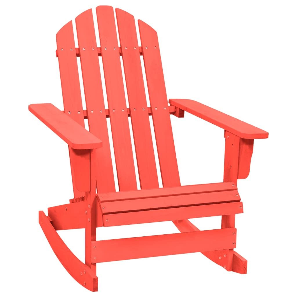 vidaXL Gartenstuhl Adirondack-Schaukelstuhl Massivholz Tanne Rot günstig online kaufen