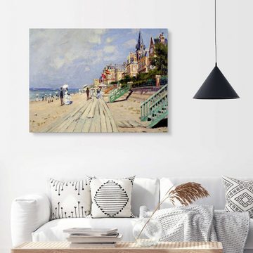 Posterlounge Acrylglasbild Claude Monet, Strand von Trouville, Wohnzimmer Malerei
