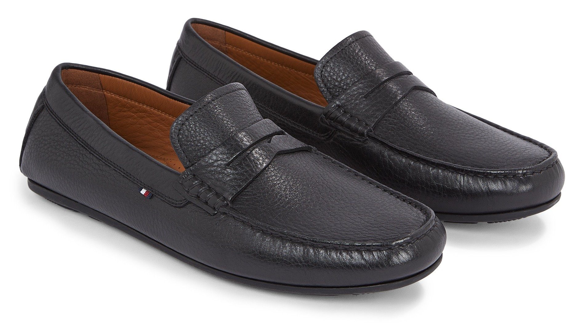 Tommy Hilfiger CASUAL HILFIGER LEATHER DRIVER Сліпери Mokassin, Лофери, Pennyloafer mit Zierriegel