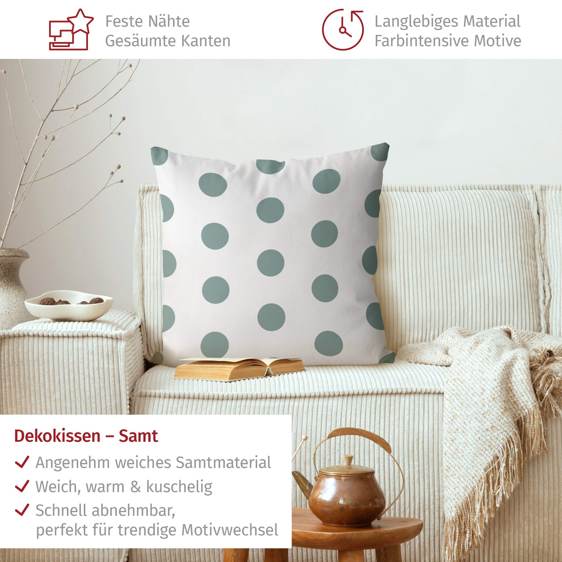 Bilderdepot24 Dekokissen drinnen Kissenhülle/ Sofakissen/ Zierkissen blau Muster, Bezug mit / ohne Füllung Zierkissen Outdoor Sofa Bett