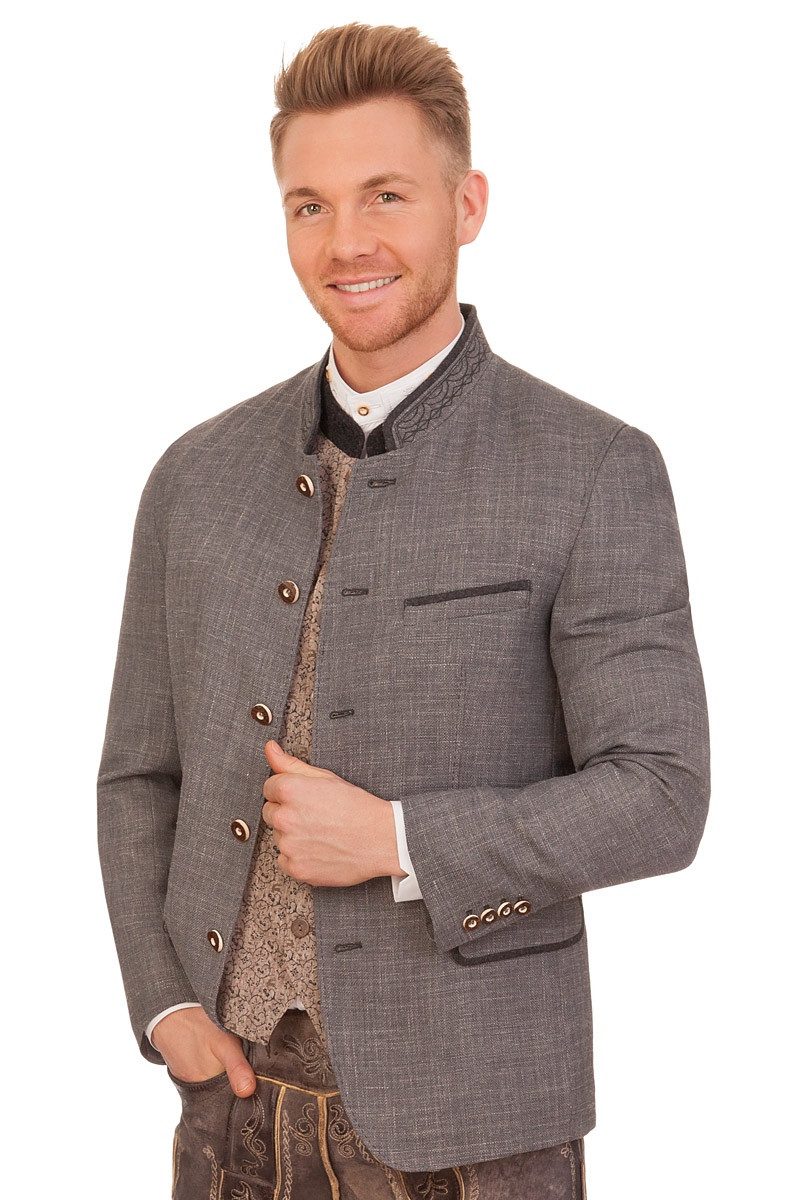 H. Moser Trachtenjanker Janker - WALDBURG - hellgrau