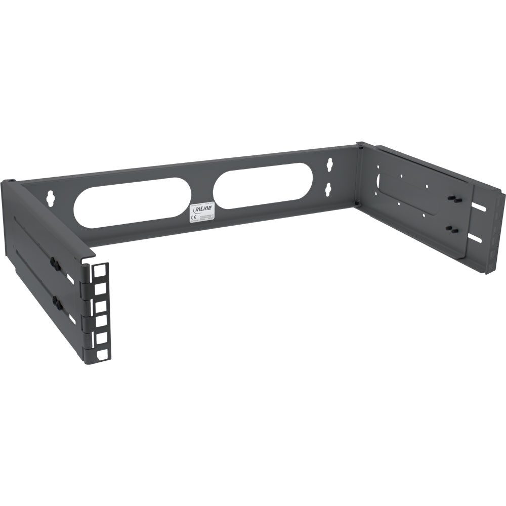 InLine® 19" Rack zur Wandmontage, 2HE, 24-40cm Tiefe, schwarz Netzwerk-Patch-Panel