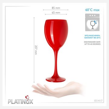 PLATINUX Weinglas Rote Weingläser 130ml, Glas, (max. 320ml) Getränkeglas Wasserglas Weißweingläser Rotweingläser