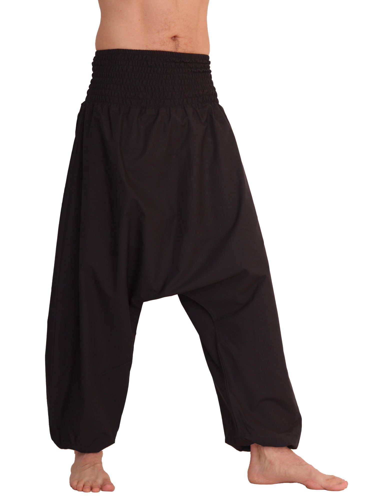 Leucht-Welten Haremshose Lange Aladinhose für Damen und Herren halbtiefer Schritt