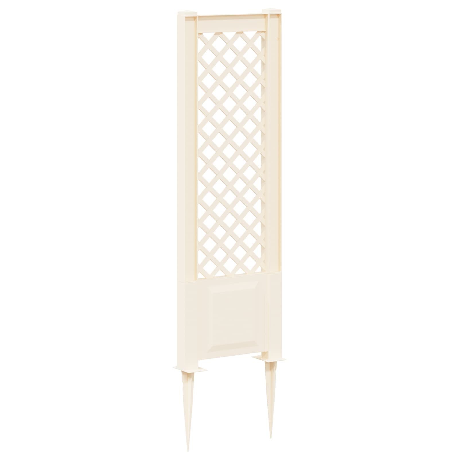 vidaXL Mülltonnenbox Trellis mit Spike PP Weiß (1 St)