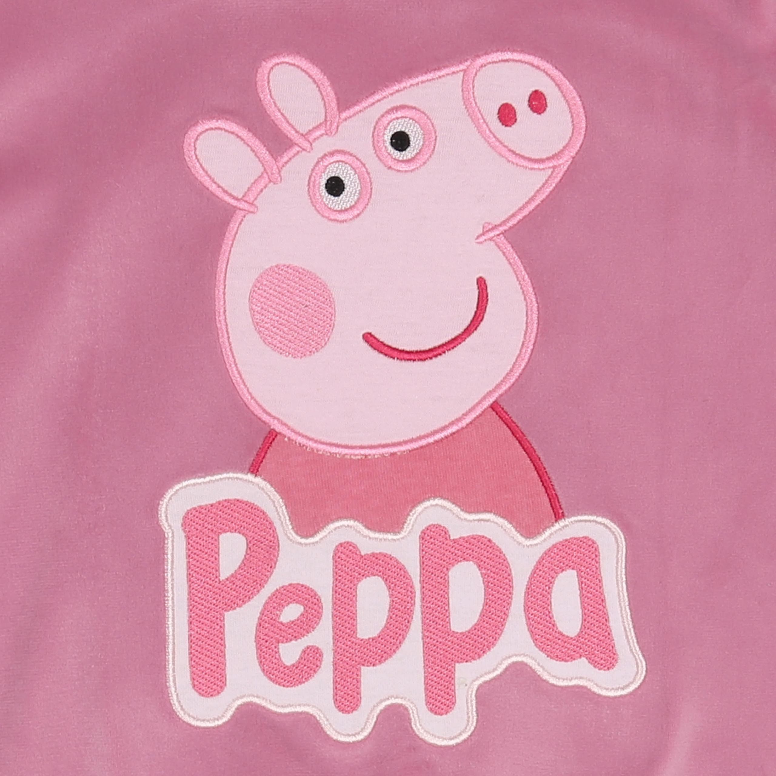 Peppa Pig Sweatshirt Peppa Pig Rosafarbenes Mädchen-Sweatshirt aus Velours 6 Jahre