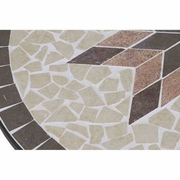Linoows Beistelltisch Halbrund Tisch Constanza Anstelltisch Mosaik Möbel (1), handgearbeites Mosaikmöbel