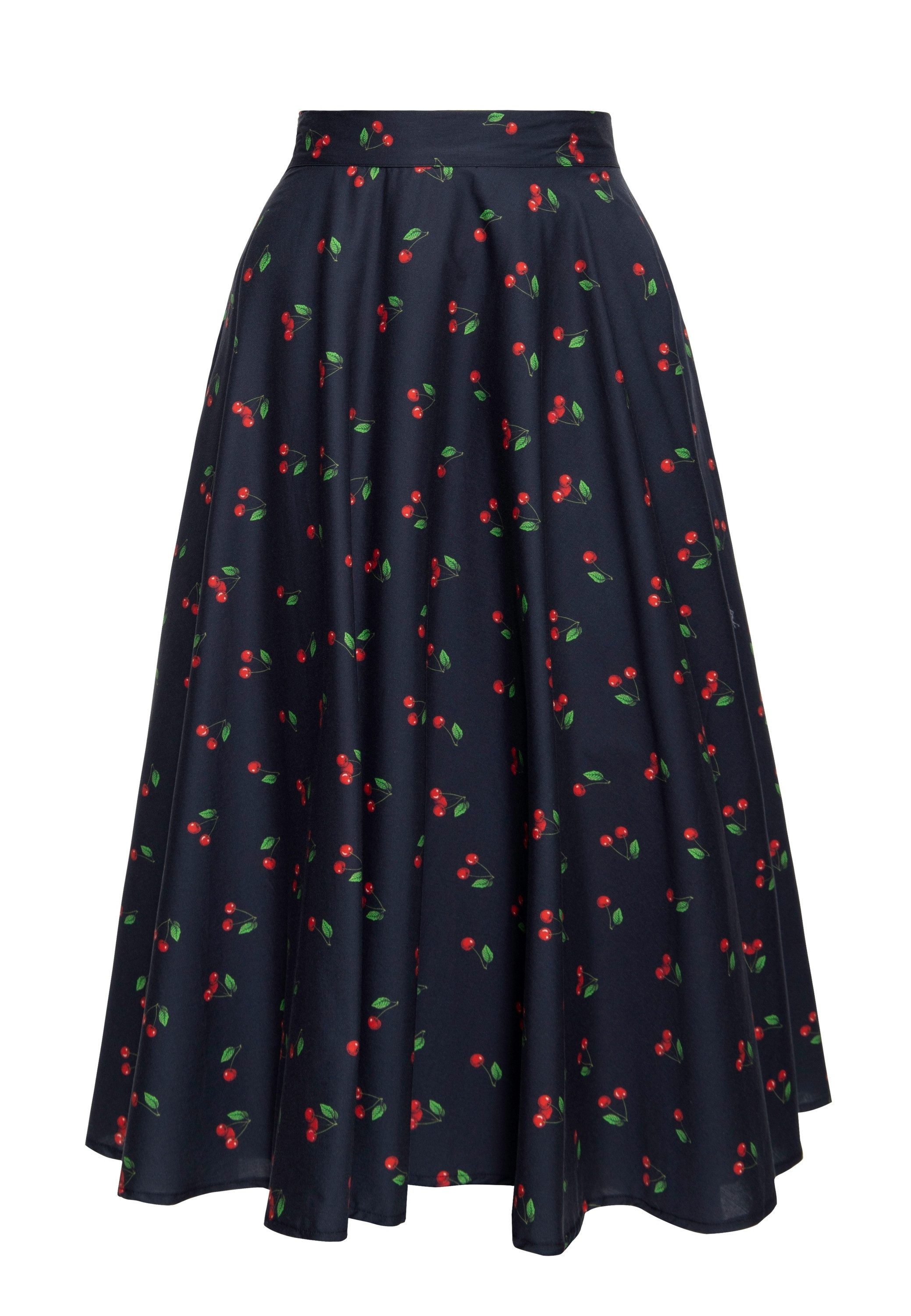 QueenKerosin A-Linien-Rock Cherry mit Allover-Print günstig online kaufen