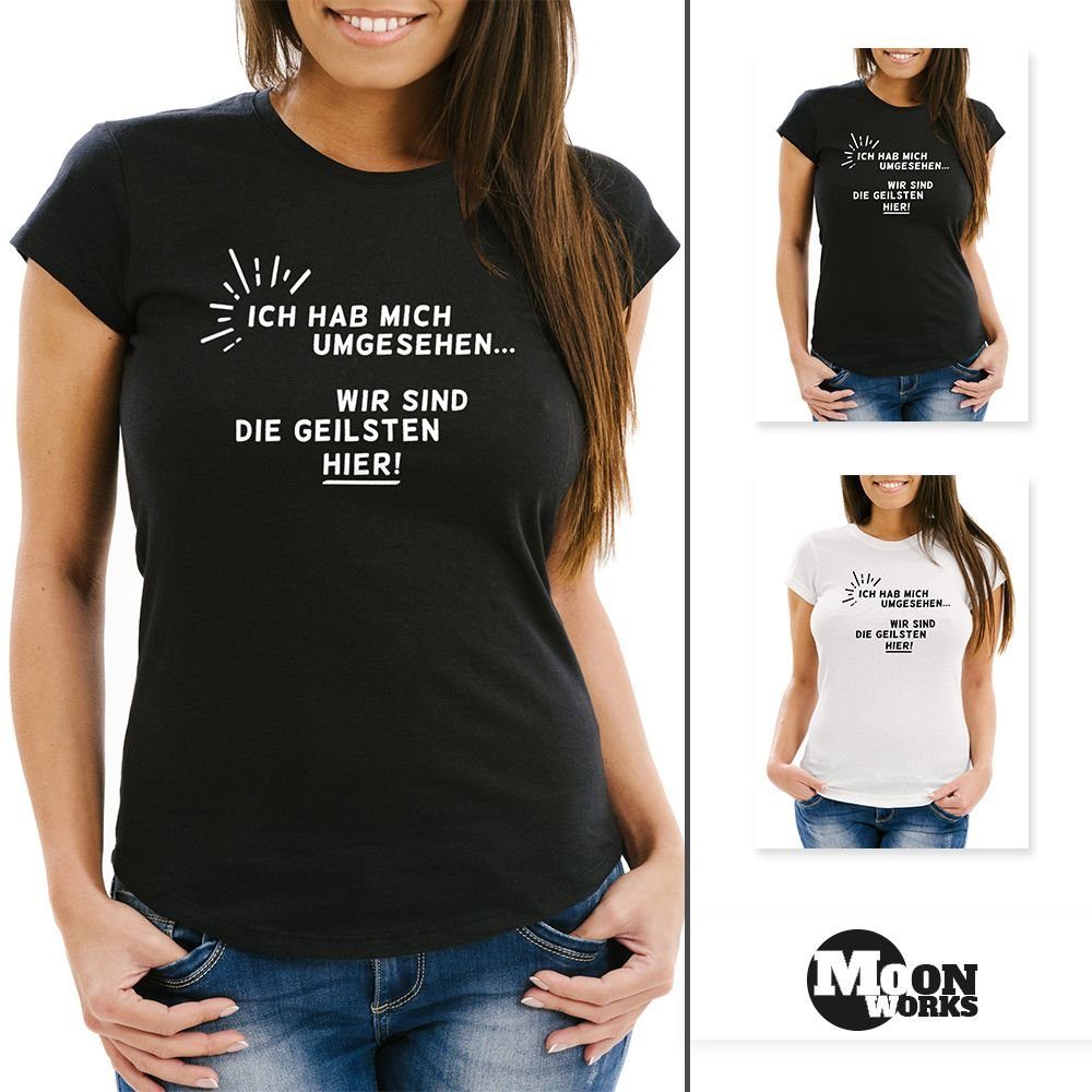 MoonWorks Print-Shirt Damen T-Shirt Ich hab günstig online kaufen