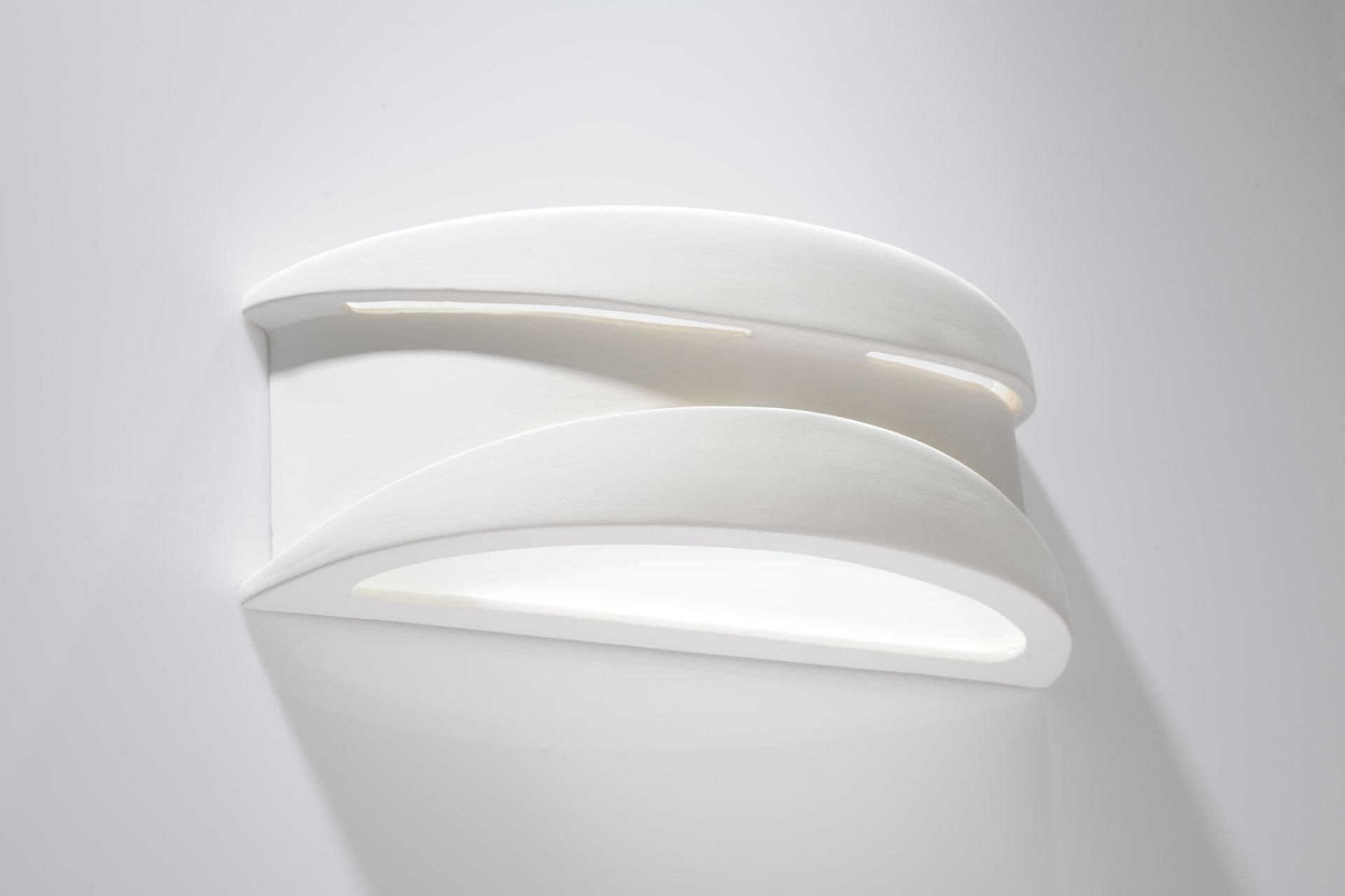 ohne Licht-Erlebnisse Modern KERAMIKLEUCHTE, Weiß Beleuchtung E27 Wandlampe Wandleuchte Gips Leuchtmittel, Wohnzimmer Flur