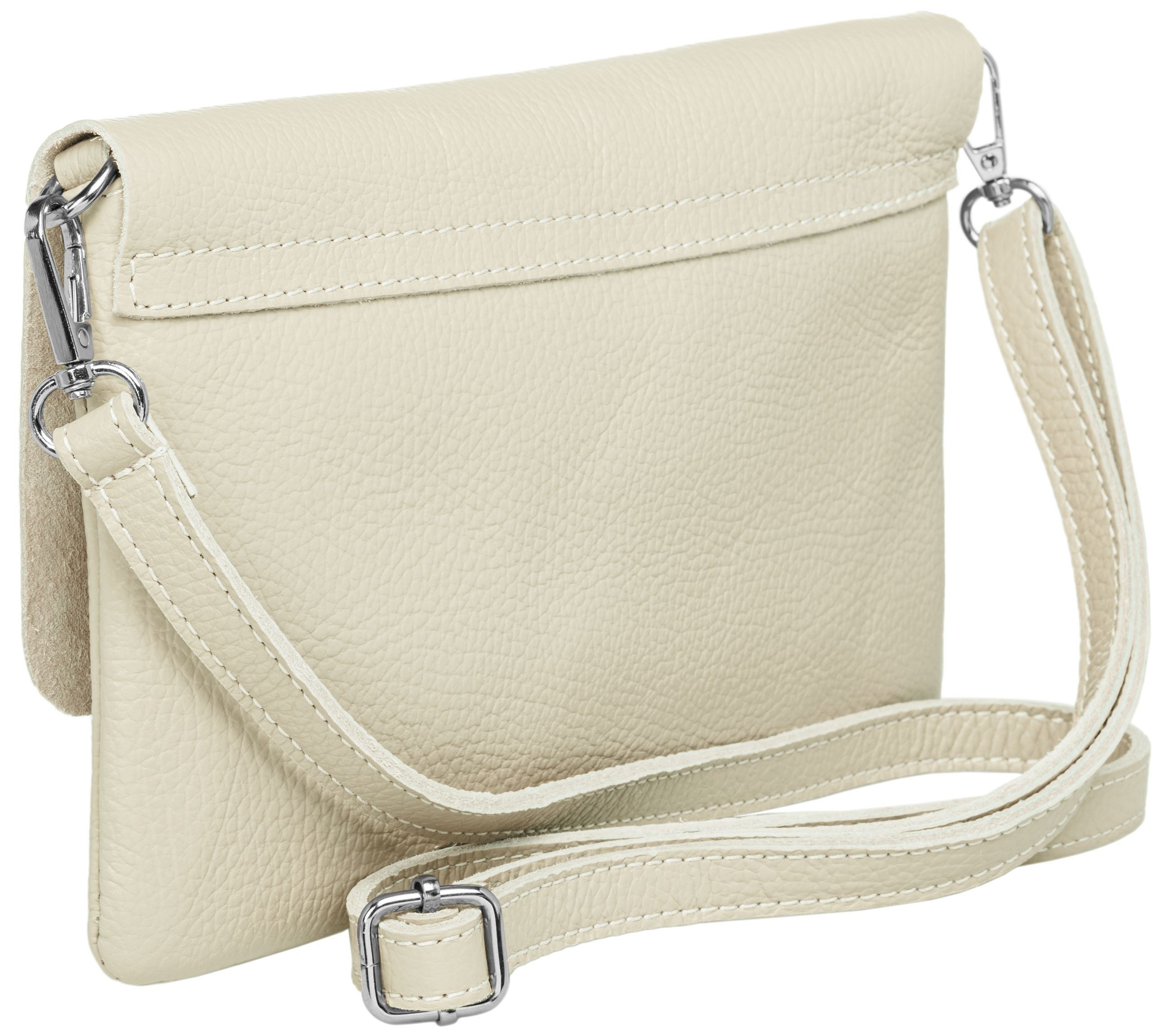 Caspar Clutch Abendtasche Damen Leder Handtasche - CLASSIC LINE - Modell No.835, leicht, elegant & unempfindlich - 100% Echtleder - Handmade in Italy