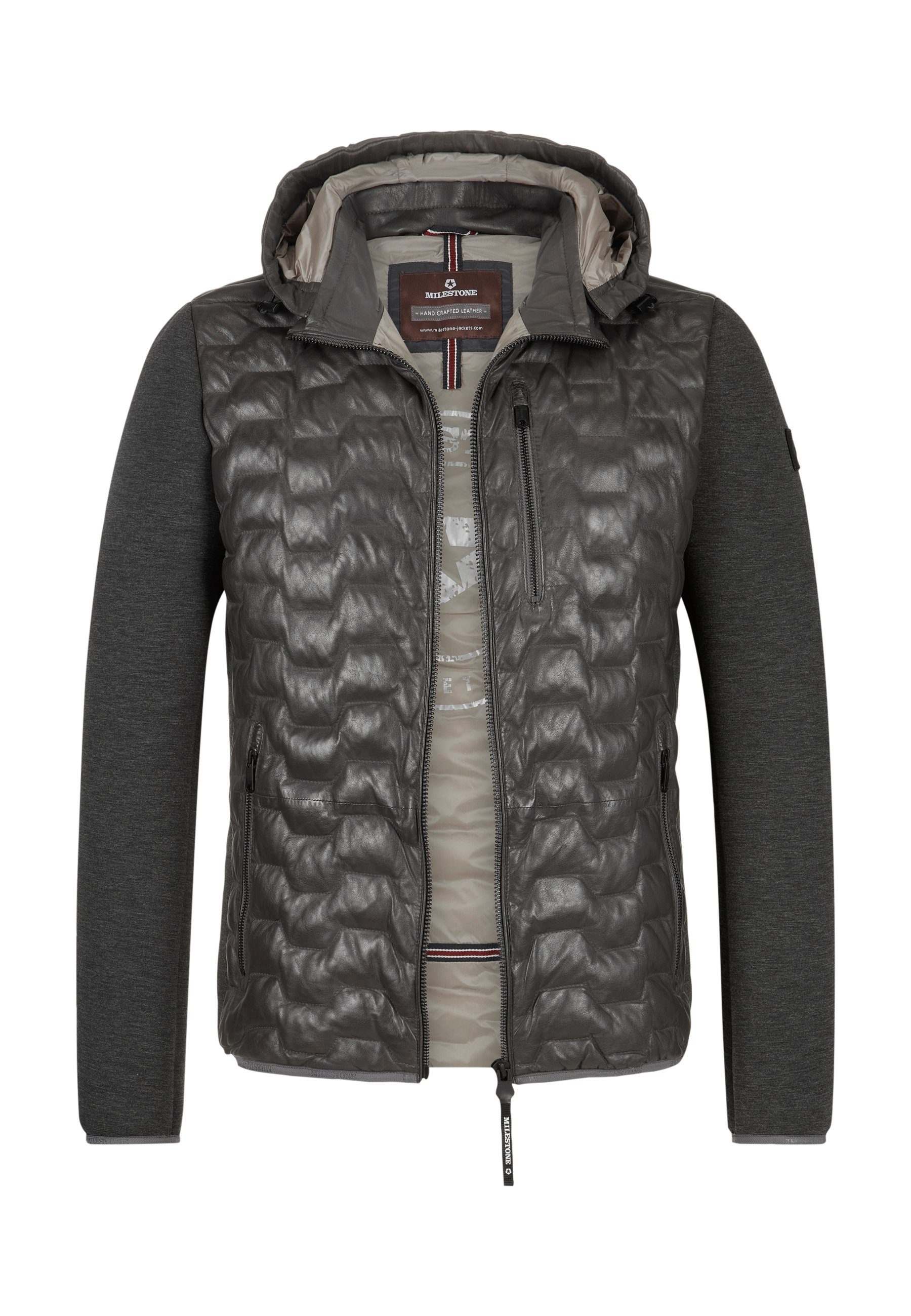 Milestone Lederjacke MSDarwin Herren Hybridjacke aus günstig online kaufen