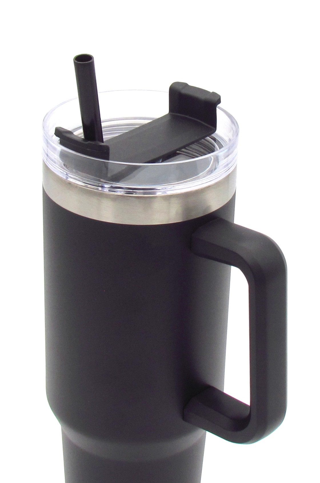 Michelino Thermoflasche To Go Doppelwandiger Thermobecher, für kalt und heiß inkl. Strohhalm Volumen ca. 1200ml