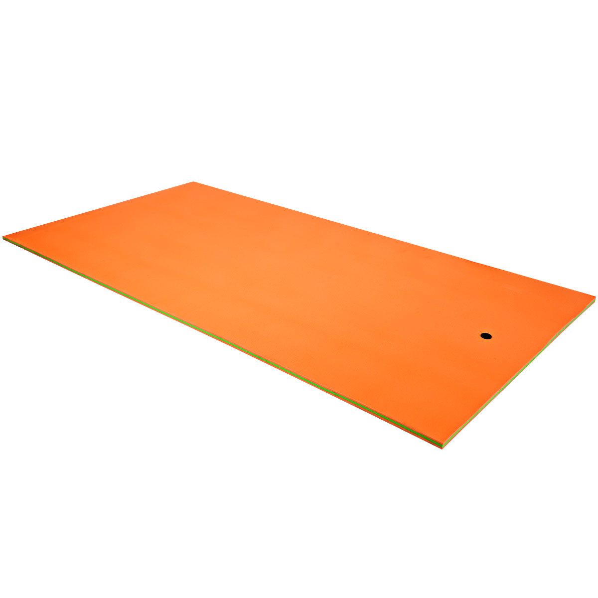 COSTWAY Badeinsel, Wassermatte bis 400 kg belastbar, Schwimmmatte 355x183cm