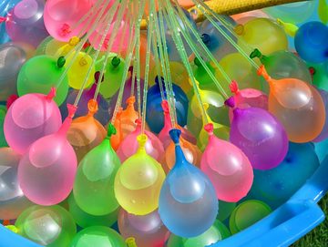 PRECORN Wasserspiel Wasserbomben selbstschließend - 222 Stück - Wasserballons für Kinder