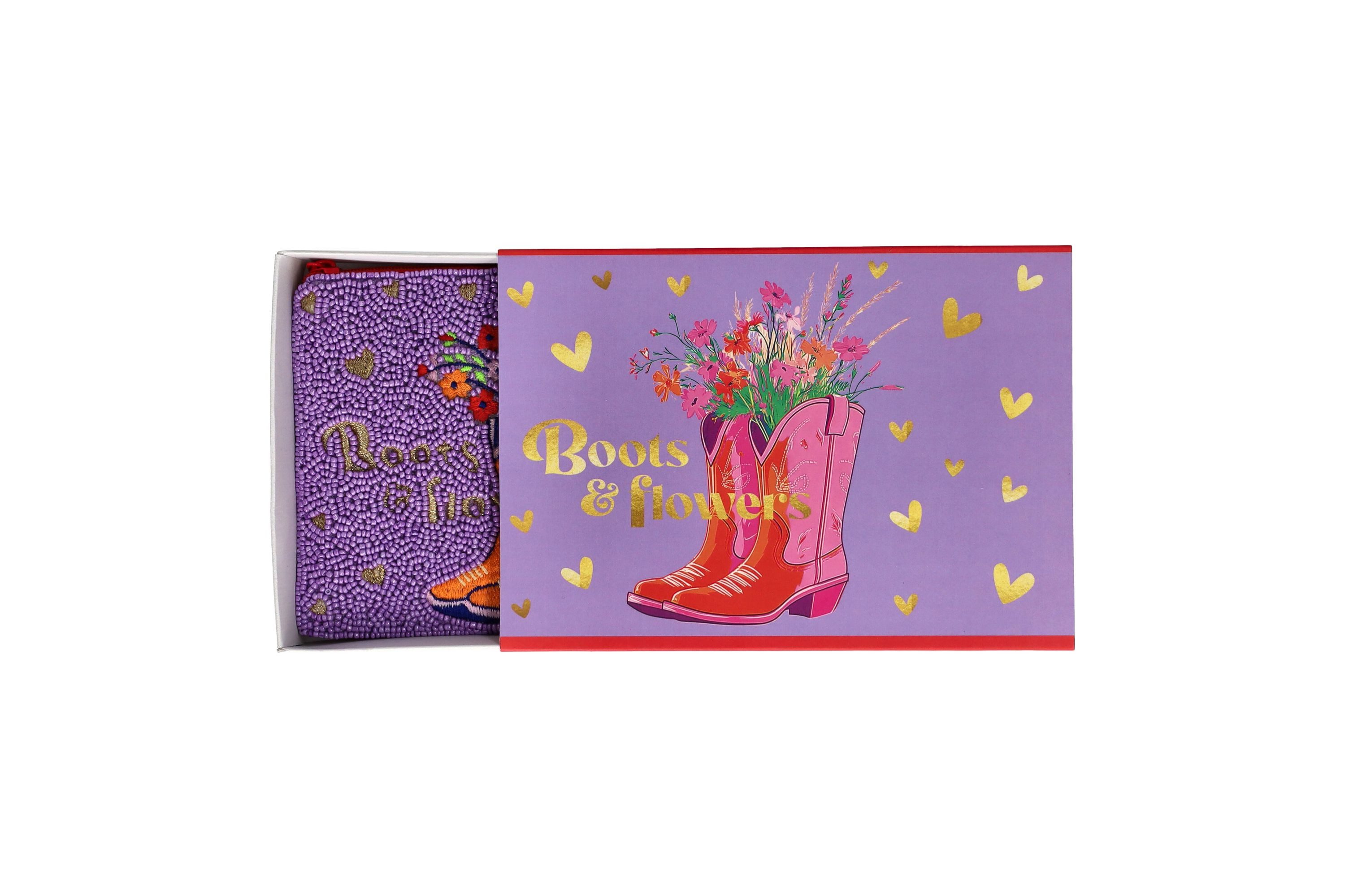 Giftcompany Kosmetiktasche Elodie Kosmetiktasche M Boots and Flowers blau/rot 18cm