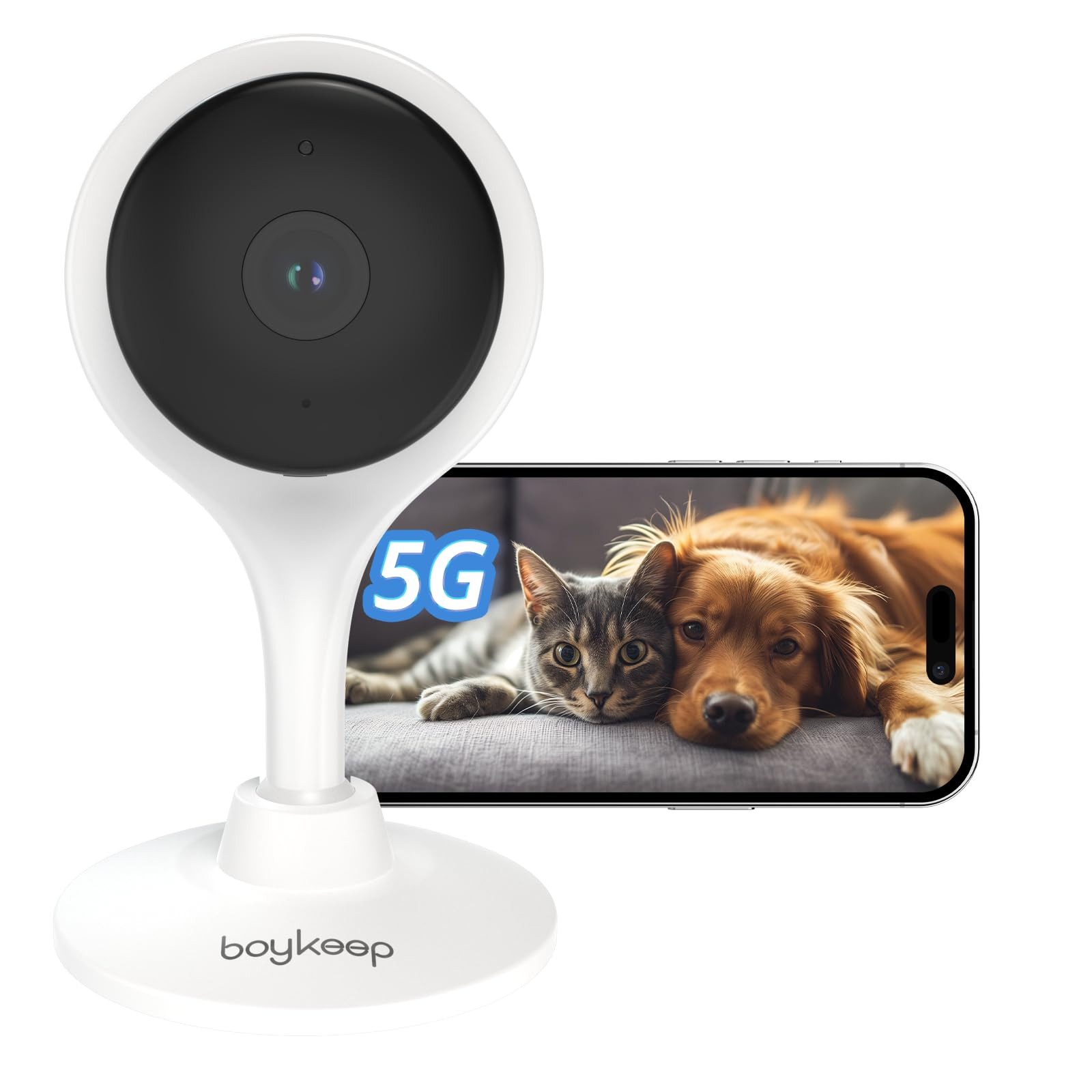 Überwachungskamera K10 5G/2.4GHz 2K WLAN Babyphone mit Kamera