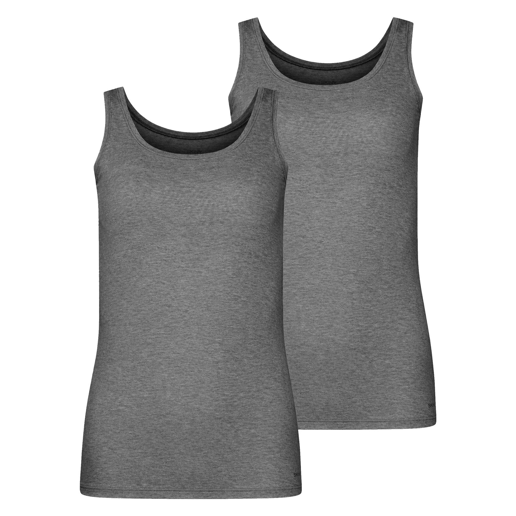 Skiny Achseltop 2er P Tanktop (2-St., 2 Stück) mit Markendetails