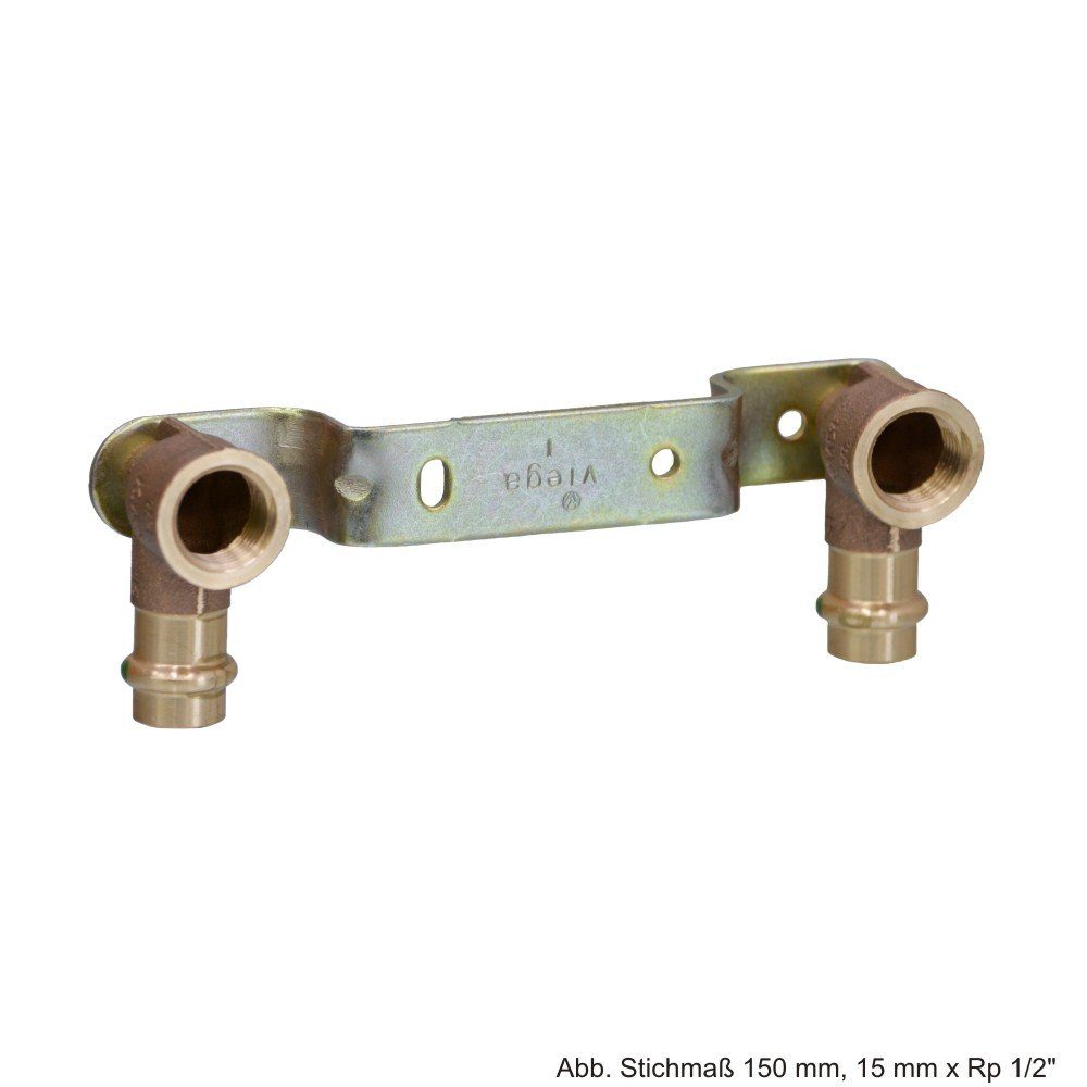 Viega Wasserrohr Viega Sanpress-Montageeinheit Stichmaß 150mm gekröpft, 15mmxRp 1/2", M