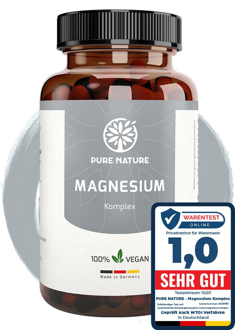 Magnesium Komplex hochdosiert 400 mg – 180 Kapseln – 7in1 Formel Kapseln