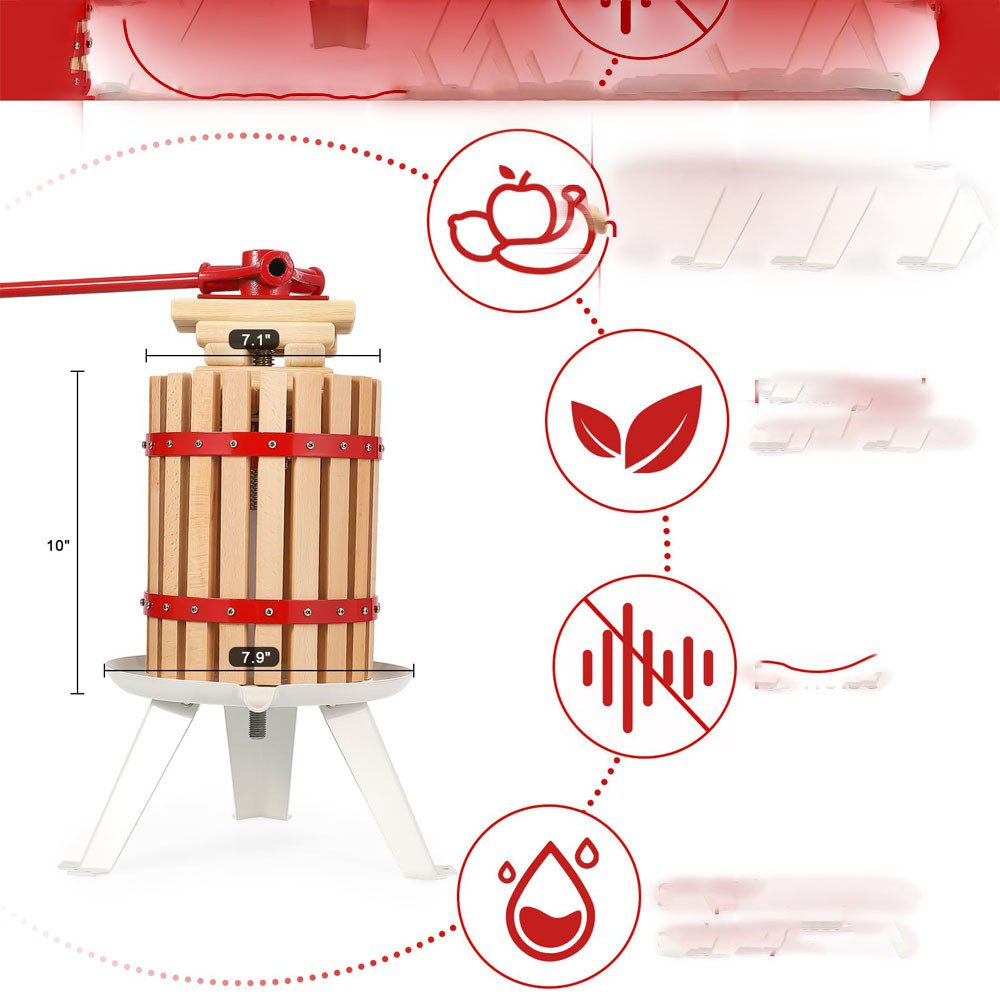 GarveeMore Entsafter Manuelle Saftmachung Werkzeug Fruchtpresse 18L/6L Saftmacher