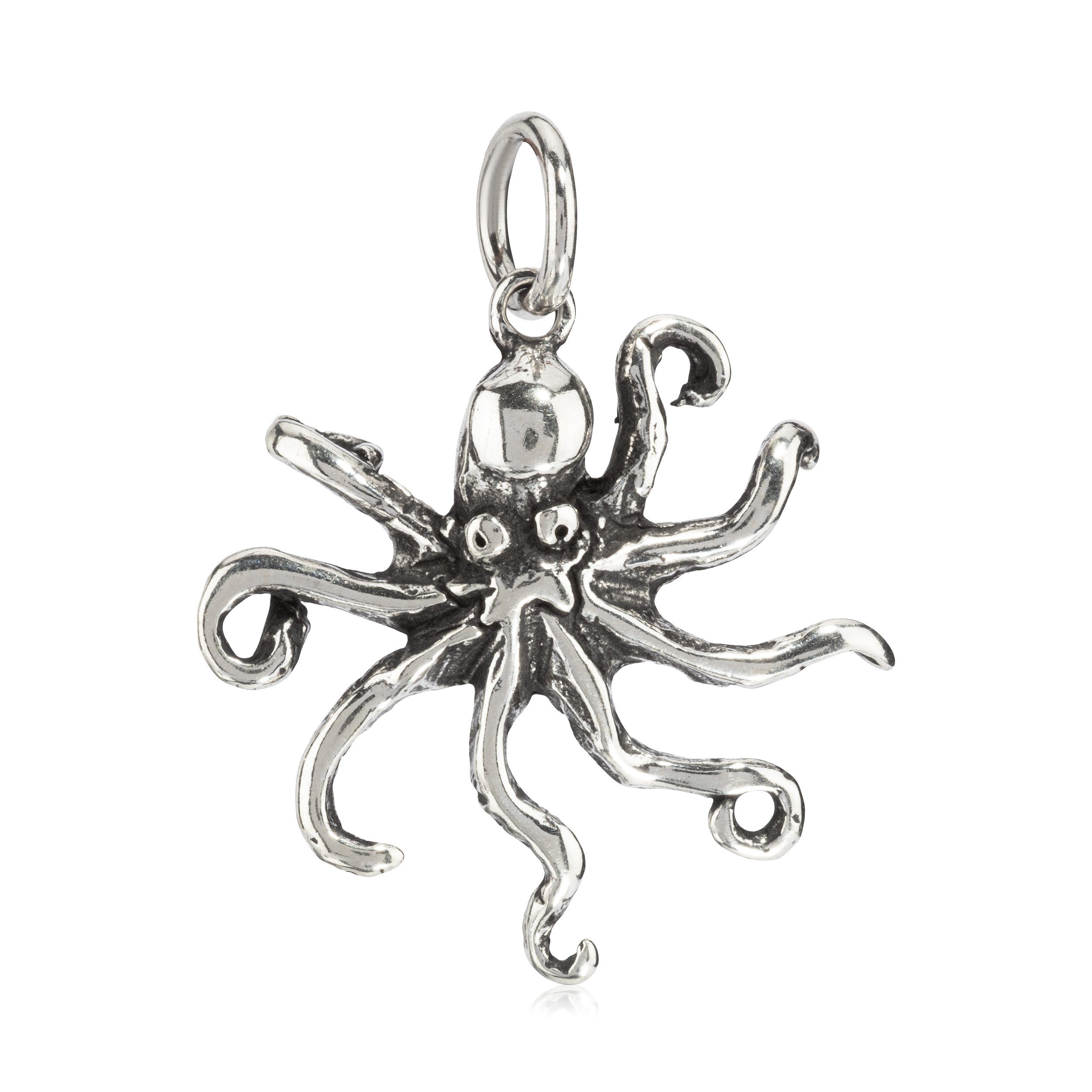 Kettenanhänger Kettenanhänger Krake Talisman Octopus 925 Silber