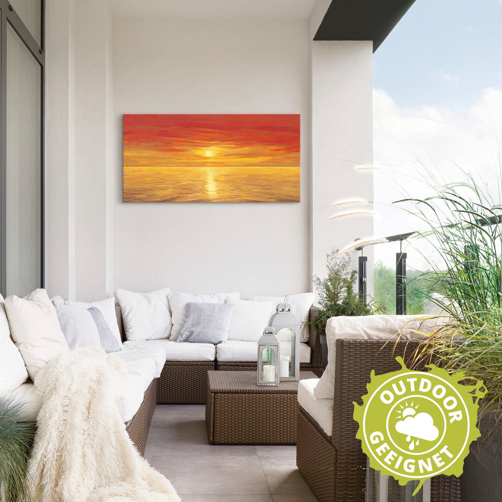 Artland Wandbild »Oranges Meer«, Meer Bilder (1 Stück), in vielen Größen & Produktarten - Alubild / Outdoorbild für den Außenbereich, Leinwandbild, Poster, Wandaufkleber / Wandtattoo auch für Badezimmer geeignet-HomeTrends