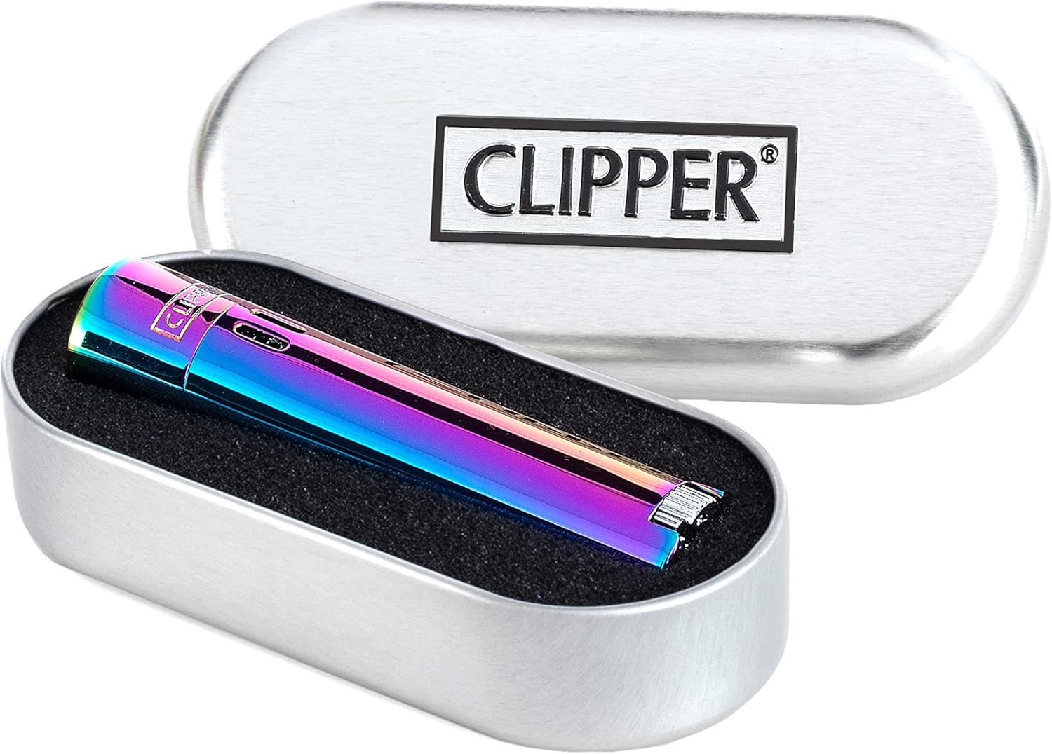 CLIPPER Feuerzeug Metall Jet Flamme Feuerzeug Inkl. Geschenkbox - das Original -, aus Metall