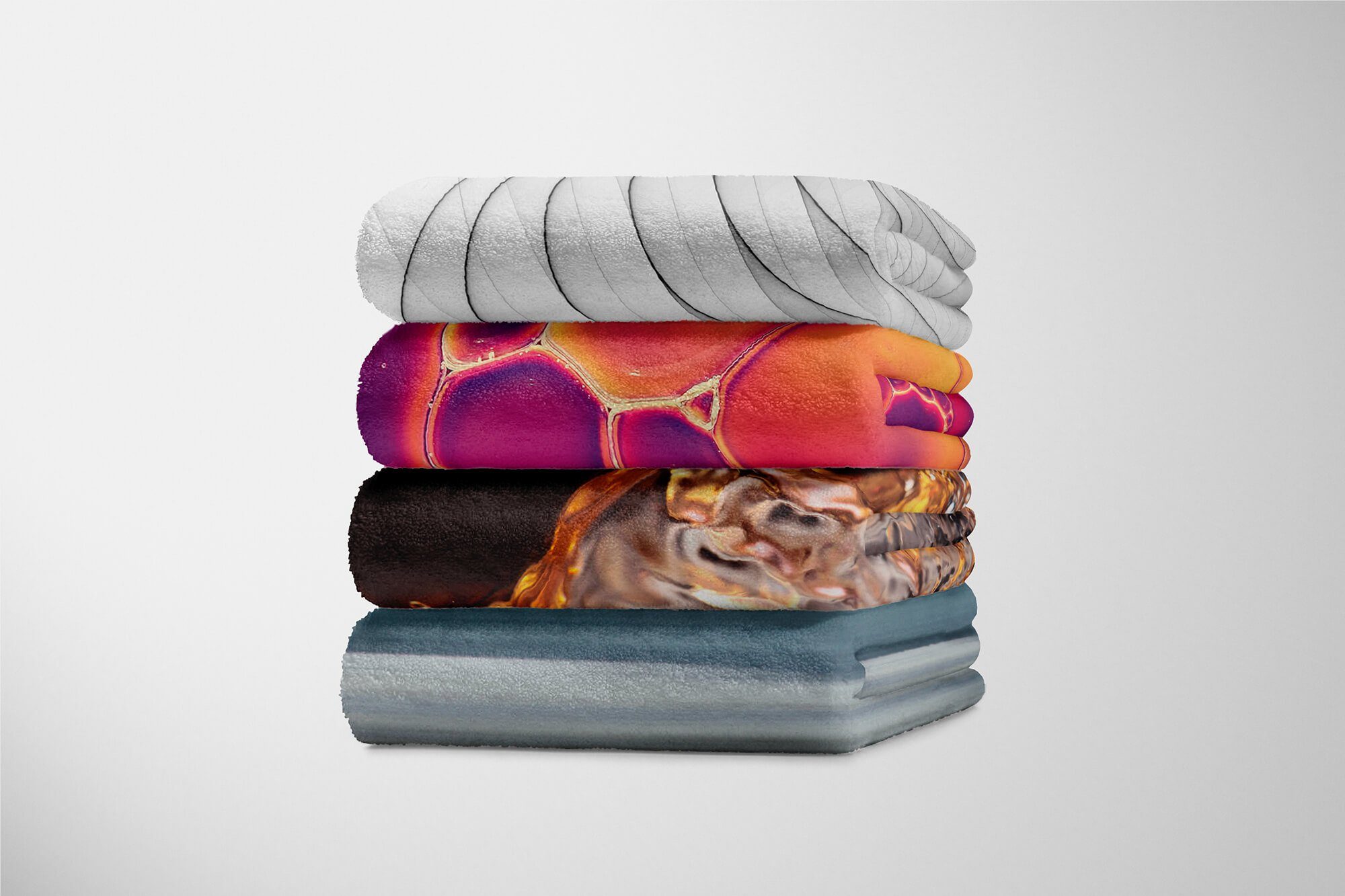 Kuscheldecke Fotomotiv Strandhandtuch Handtuch Saunatuch (1-St), mit Art Handtuch Wasser Handtücher Nahaufnahme Sinus Schön Auf, Baumwolle-Polyester-Mix
