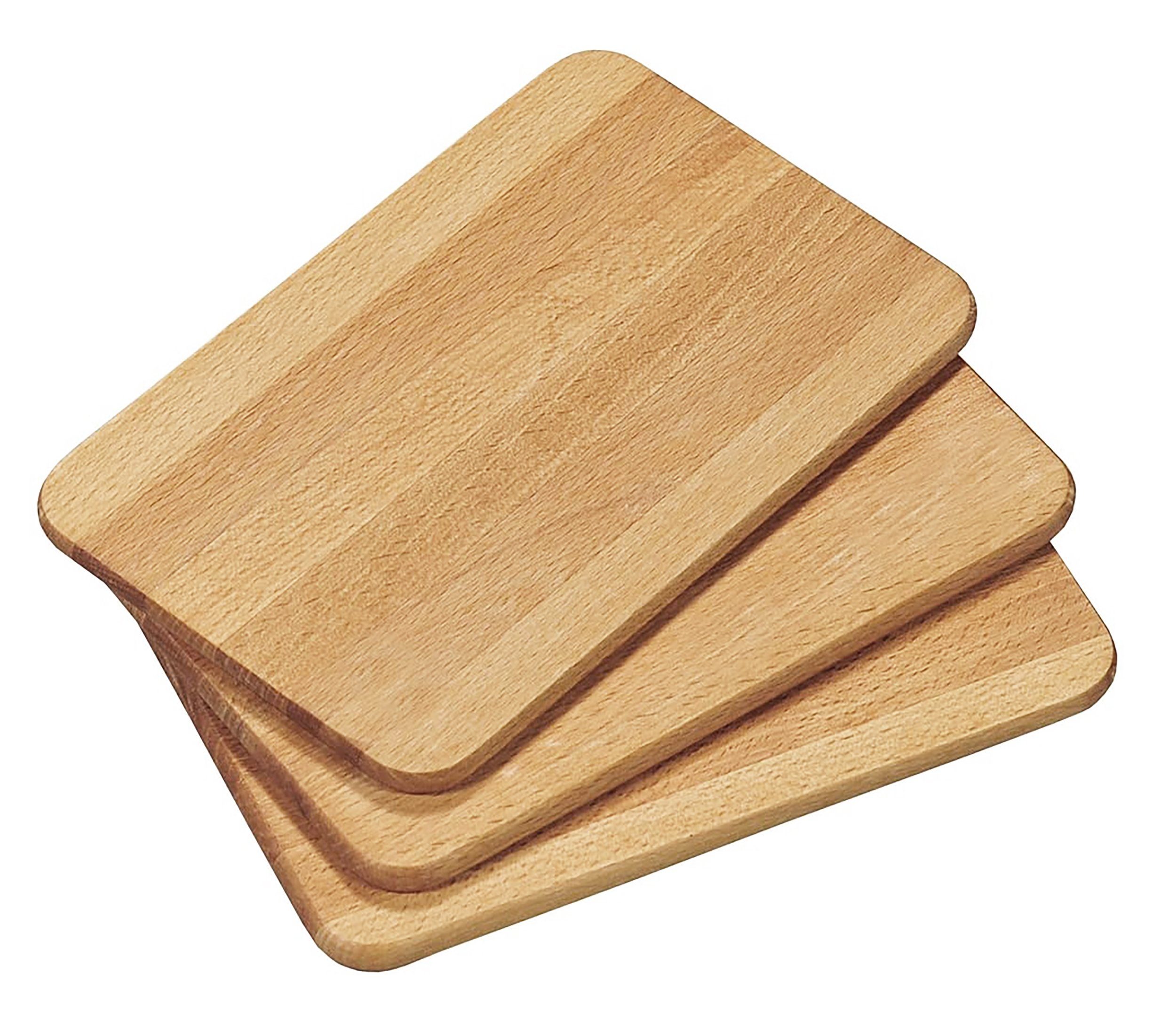 Kesper Frühstücksbrett 3x FRÜHSTÜCKSBRETTCHEN Buche 23x15x1cm Schneidbrett 85003, (3-St), Frühstücksbrett Vesperbrett Brettchen Holz