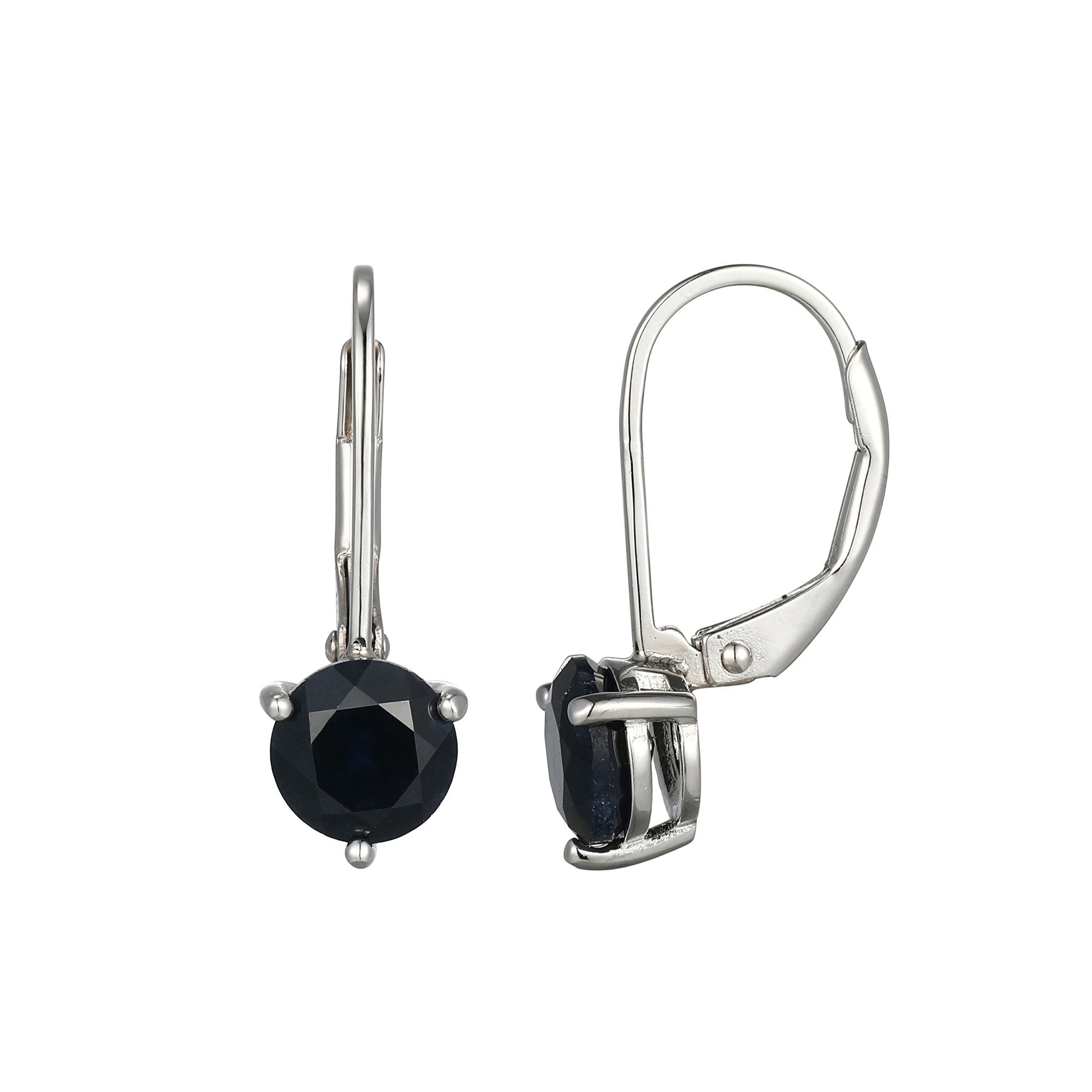 Cavill Ohrring-Set Cavill schwarze Saphir Ohrringe 1,65 ct rhodiniert 925 Silber (2-tlg)
