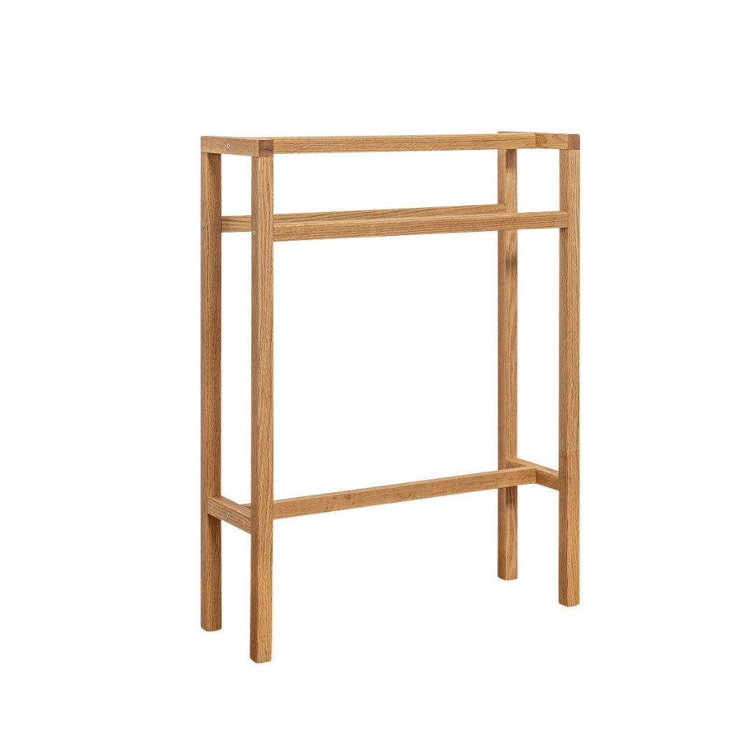 kleiderleiter.de Handtuchhalter Karl freistehender Handtuchständer aus massiver Eiche 85 x 64 cm, kein Bohren notwendig