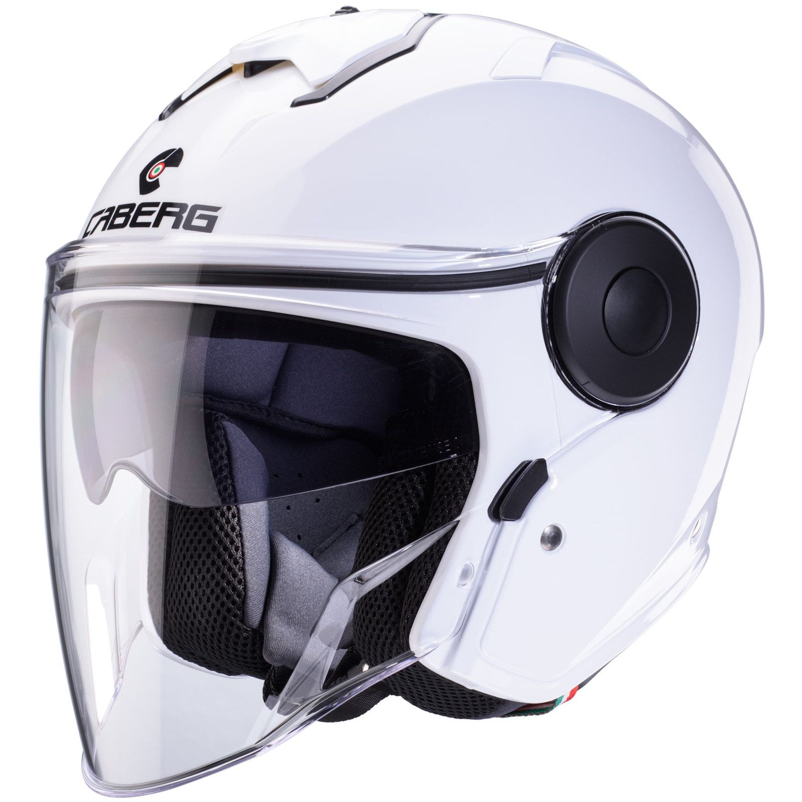 Motorradhelm Caberg Soho Jethelm weiss metallic