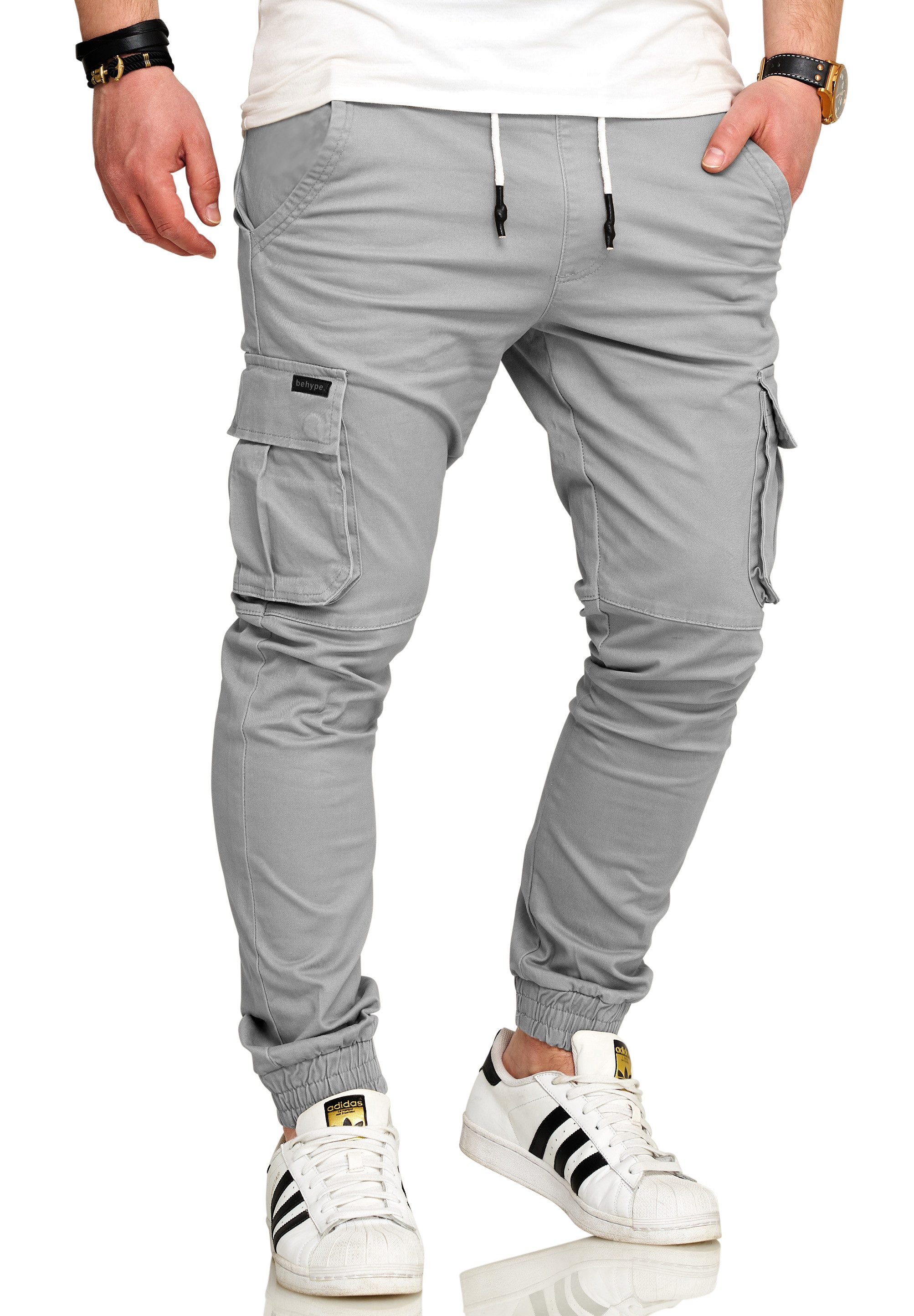SOULSTAR Cargohose S2LOM Herren Chino Jogger Jeans Hose Stoffhose Freizeithose