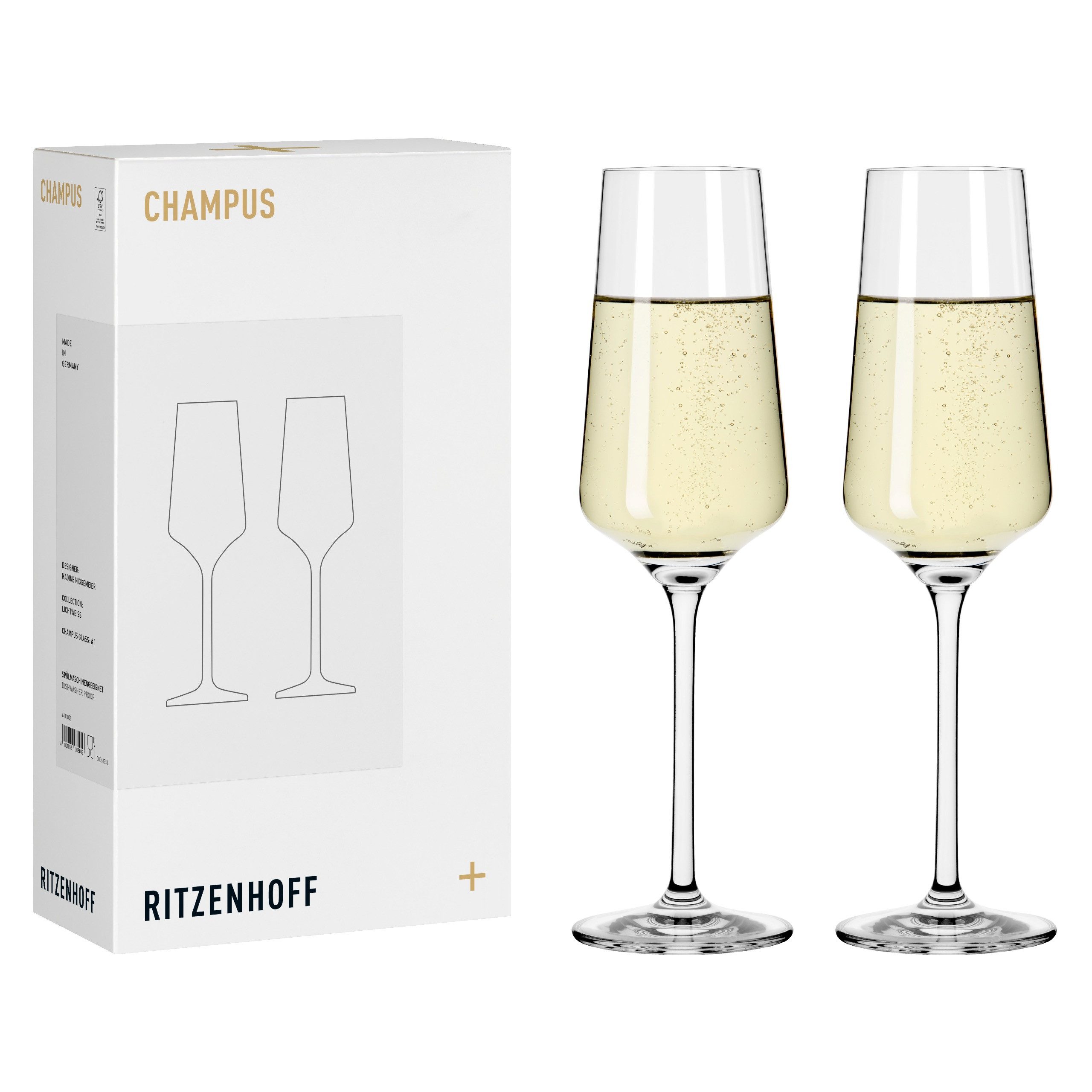 Ritzenhoff Champagnerglas Lichtweiss Julie