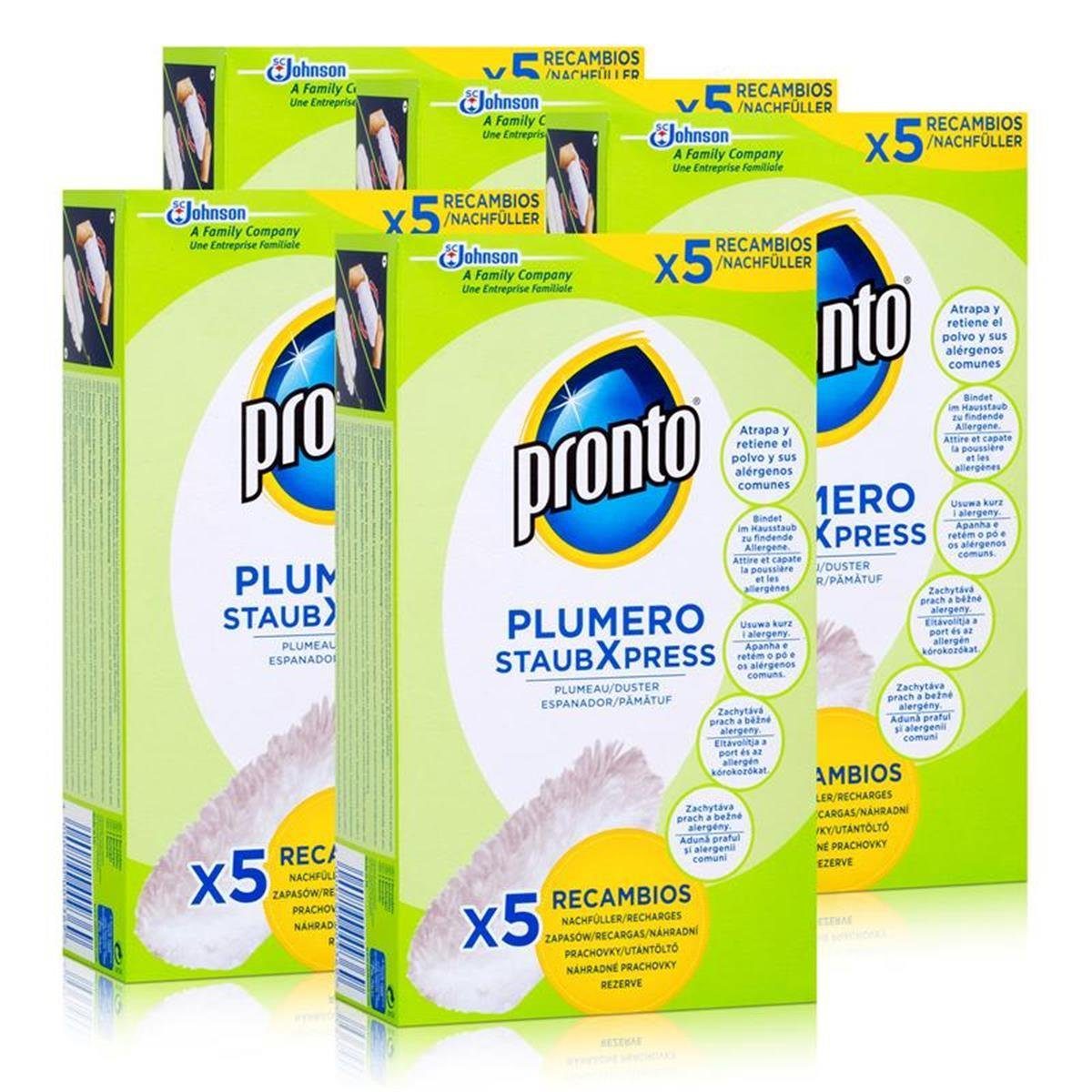 Pronto Pronto Plumero StaubXpress Nachfüllpack ohne Griff - 5 Faserköpfe (5er Reinigungstücher