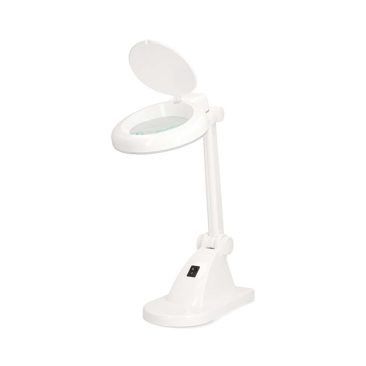 Nedis Handlupe MAGLE1WT, 1-tlg., LED-Beleuchtung, flexible Arm und Linse, ideal für Detailarbeiten