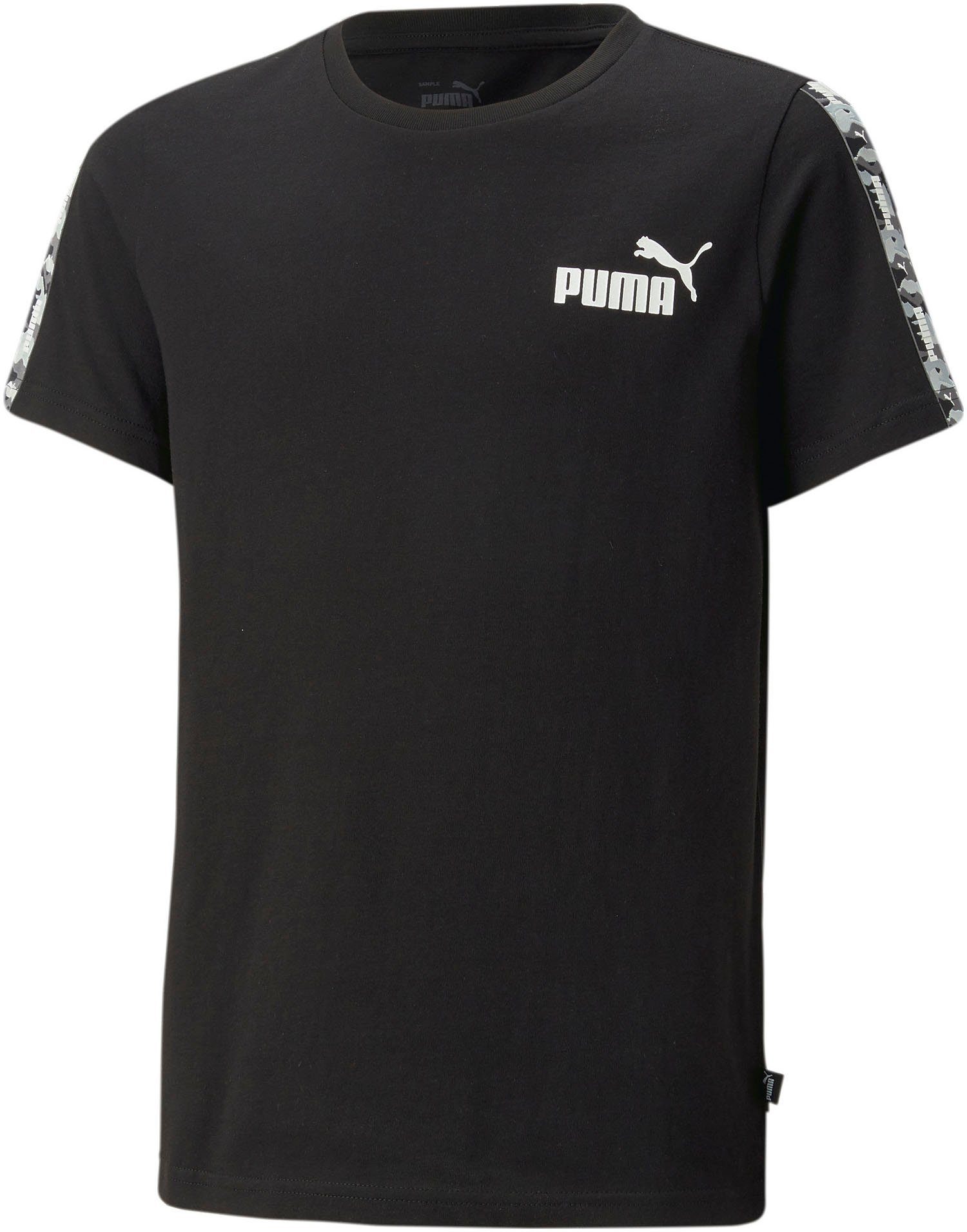 PUMA T-Shirt ESS TAPE CAMO TEE B schwarz | Sport-T-Shirts