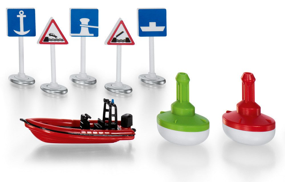 SIEPER Modellboot siku World Zubehör Wasserwege 8 Teile