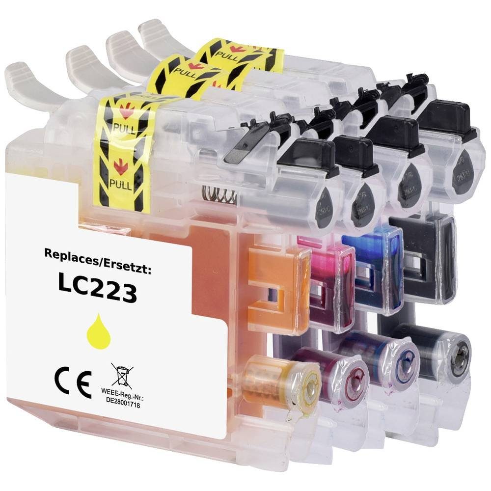 Renkforce Tinte ersetz LC-223BK, LC-223C, LC-223M, LC223Y RF-5655920 Tintenpatrone