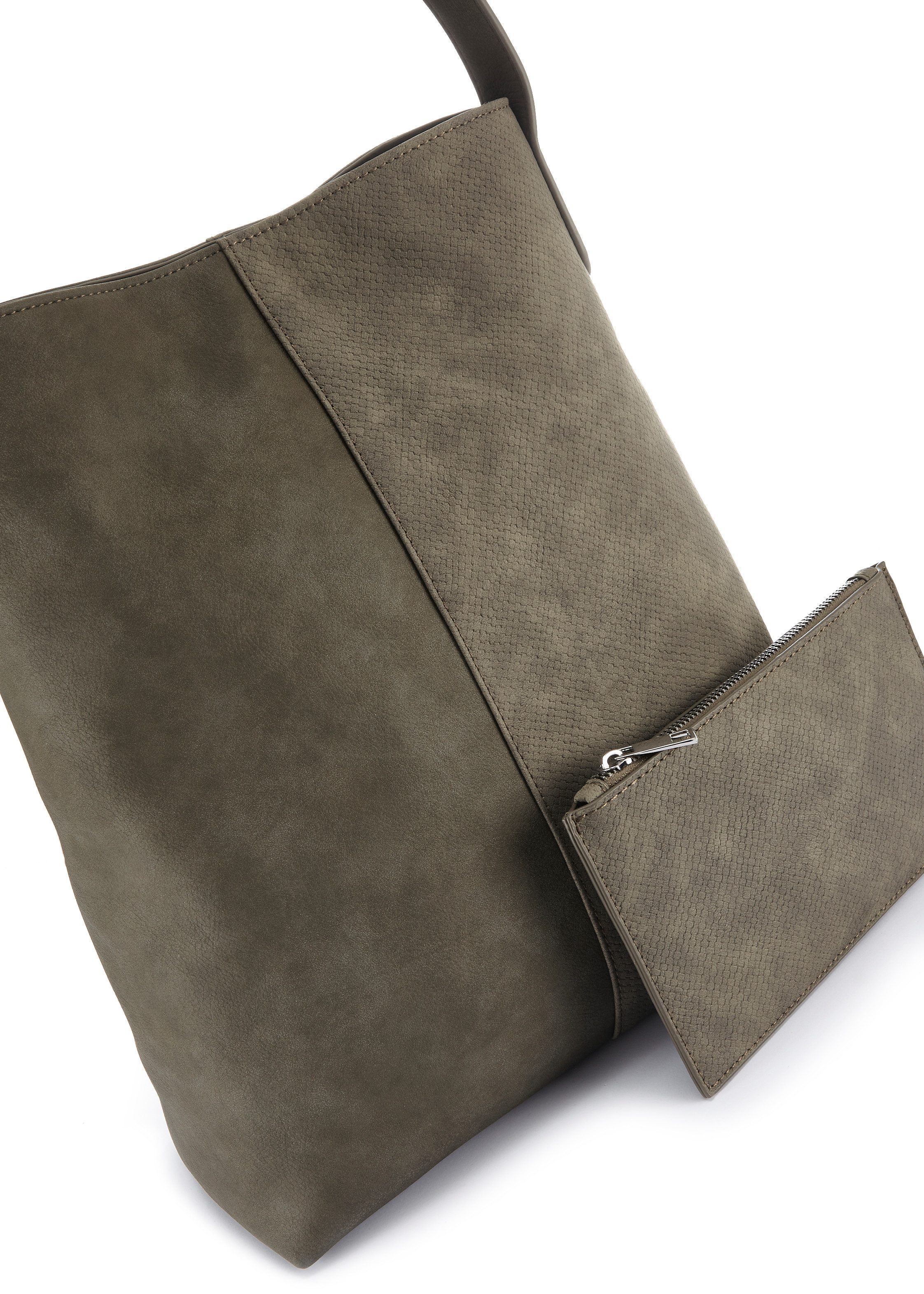 Vivance Shopper Schultertasche, Handtasche, Einkaufstasche, Damentasche (2-tlg), mit kleiner herausnehmbarer Innentasche VEGAN