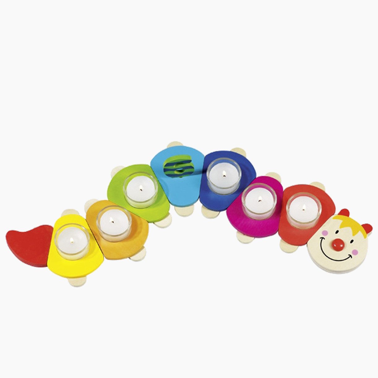 goki Steckspielzeug Gebutstags Raupe, (packung, 9-tlg), kreative Möglichkeit, Geburtstage zu dekorieren