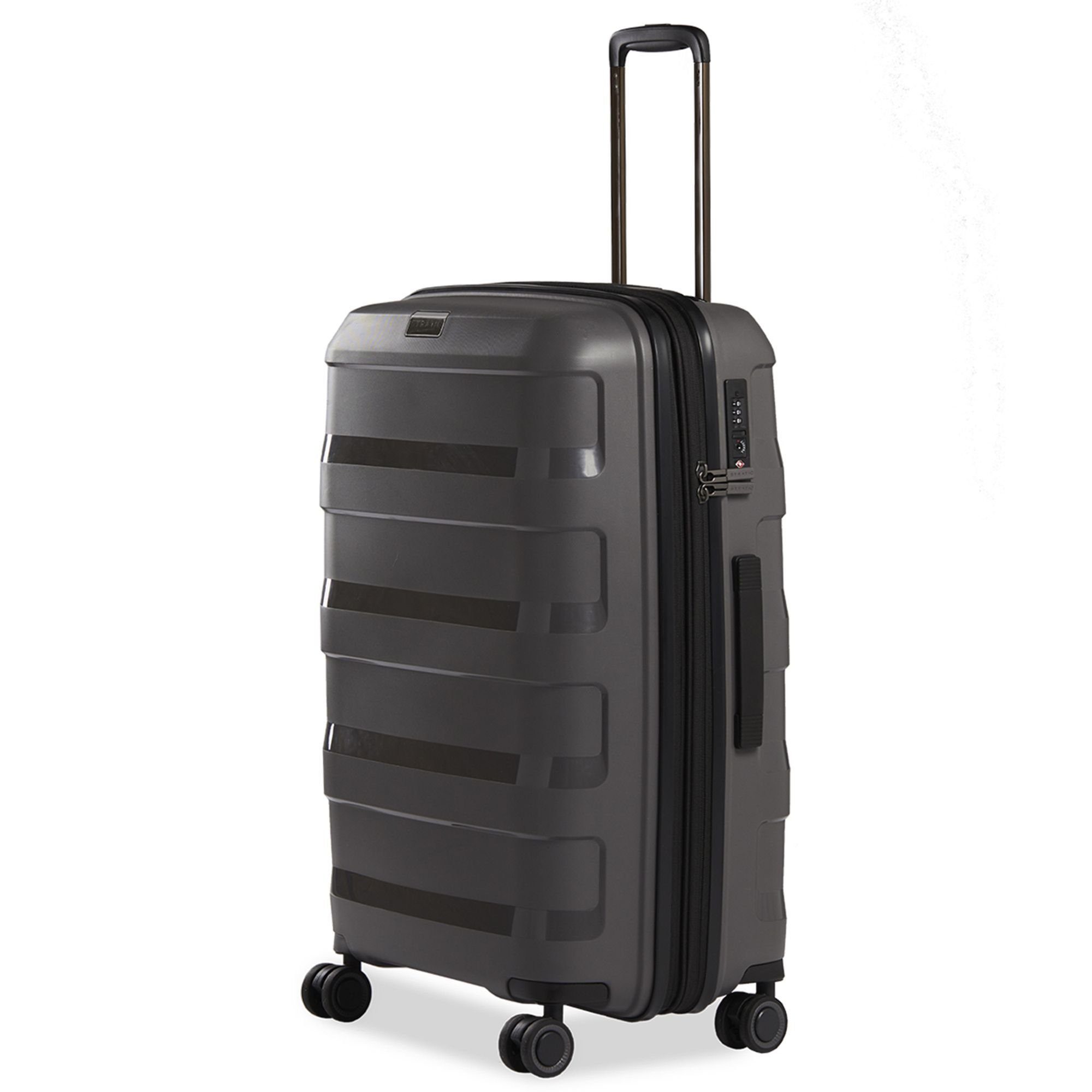 Stratic Straw 4 Hartschalen-Trolley dark Polypropylen Rollen, +, grey