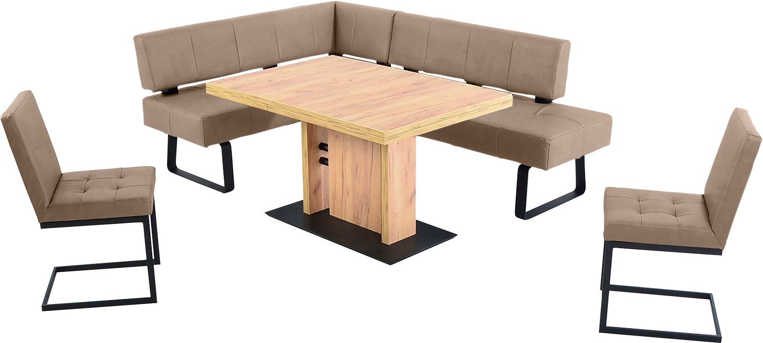 wahweise Tisch 2 II, Breiten, (4-tlg), in langer Freischwinger, Essgruppe Wohnen K+W Spider 1 & Komfort 2 Schenkel
