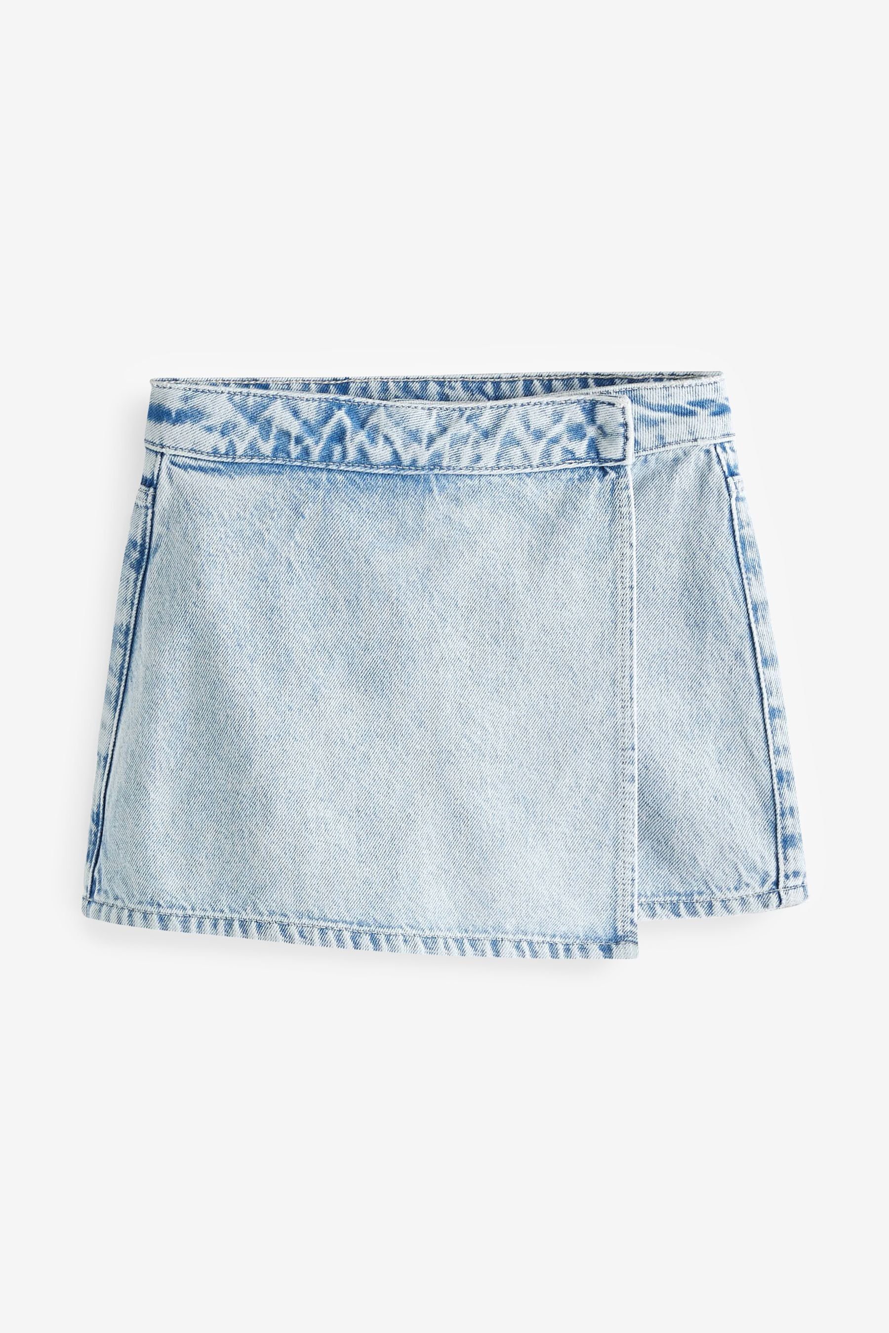 Next Hosenrock Asymmetrisch geschnittener Denim-Wickel-Skort (1-tlg)