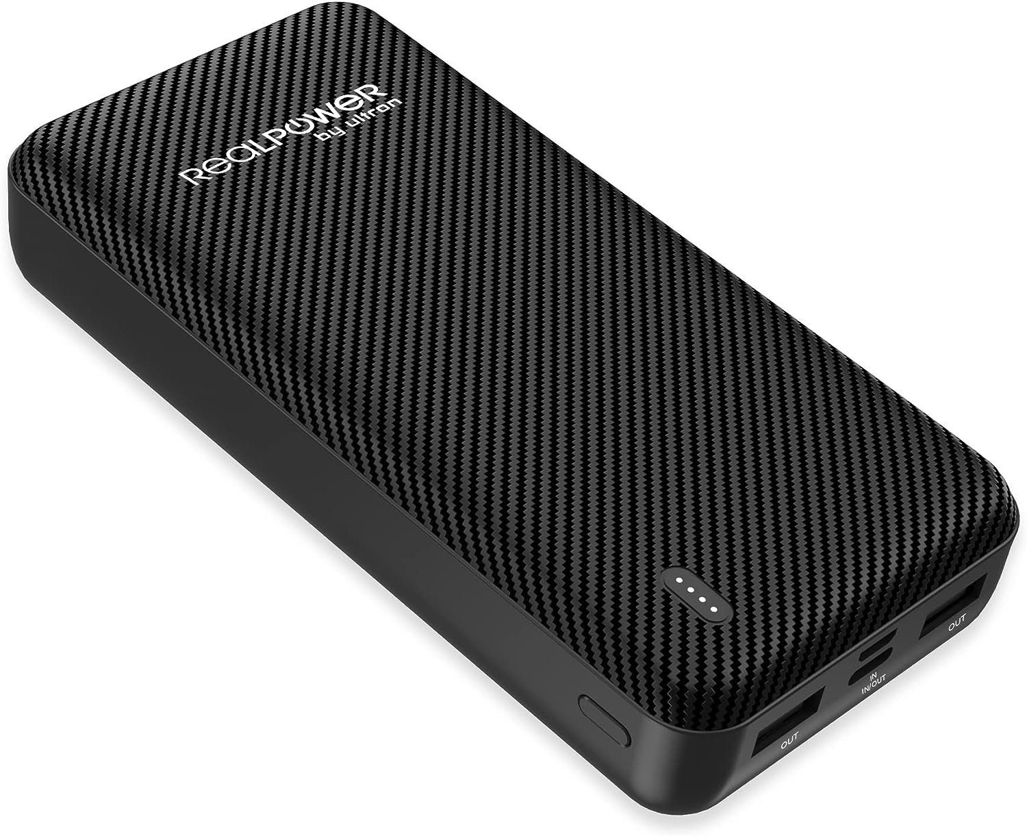 Realpower PB-20000 SE Powerbank 20000mAh Akku Ladegerät mit 2 USB Ports Powerbank