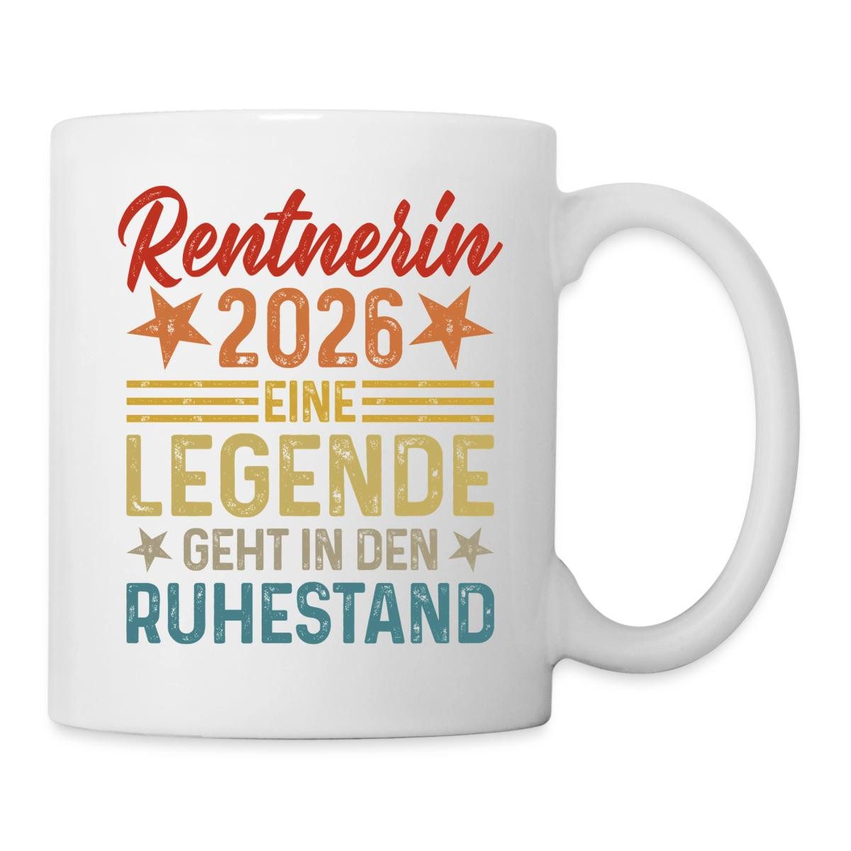 Spreadshirt Tasse Rentnerin 2026 Legende Geht In Den Ruhestand Tasse, Keramik