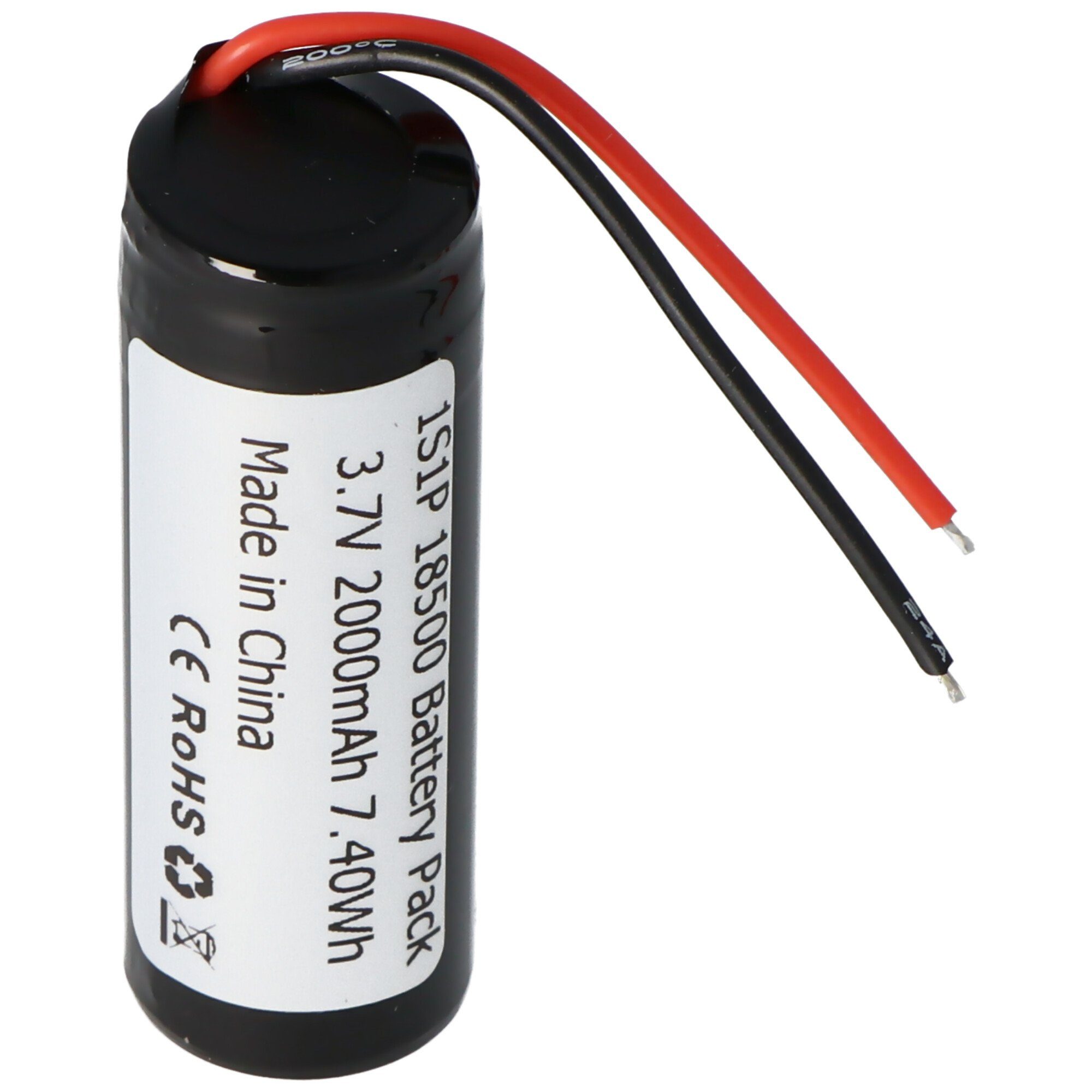 Keeppower Keeppower 1S1P 18500 2000mAh 3,6V - 3,7V Li-Ion-Akku mit BMS-Schutz Akku 2000 mAh (3,7 V)