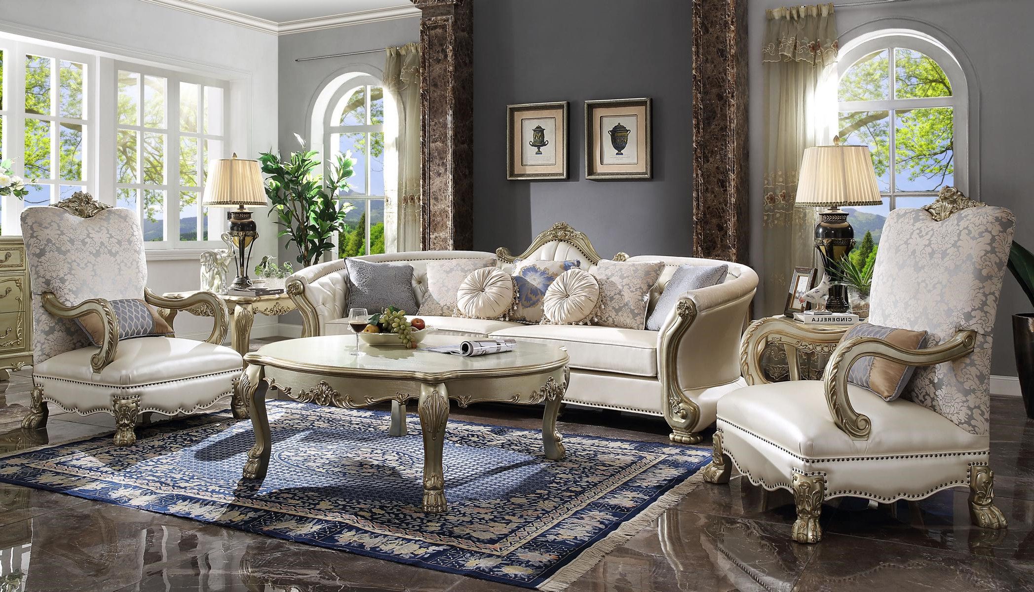 Xlmoebel Polstergarnitur Polstergarnitur 4+1+1 mit Couch, Sesseln und Couchtisch Sofort, (4-tlg., Sofa 4 Sitzer + 2x 1 Sitzer + Couchtisch), Hergestellt in Europa