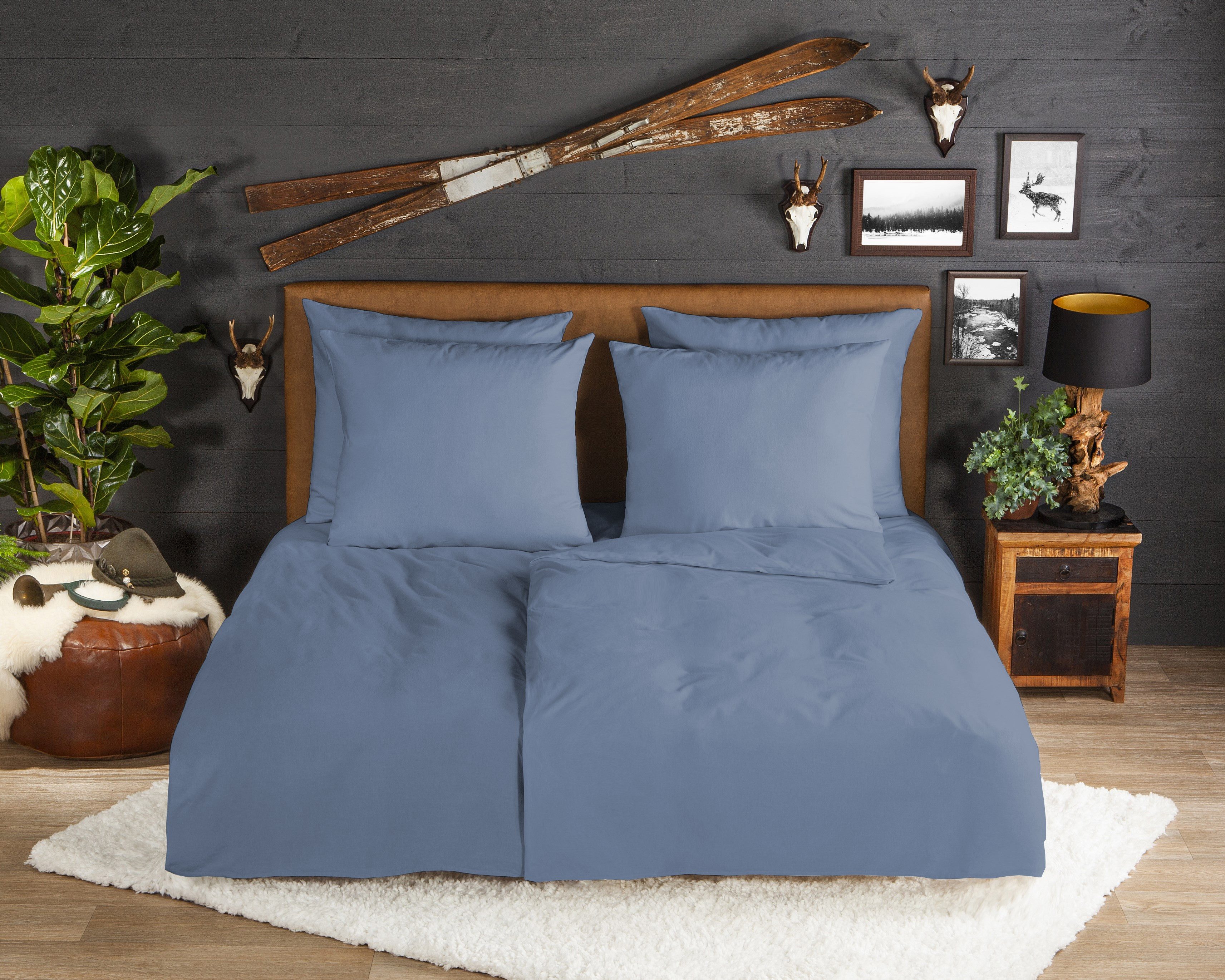 good morning Bettwäsche Flanel Uni, Biber, günstig online kaufen